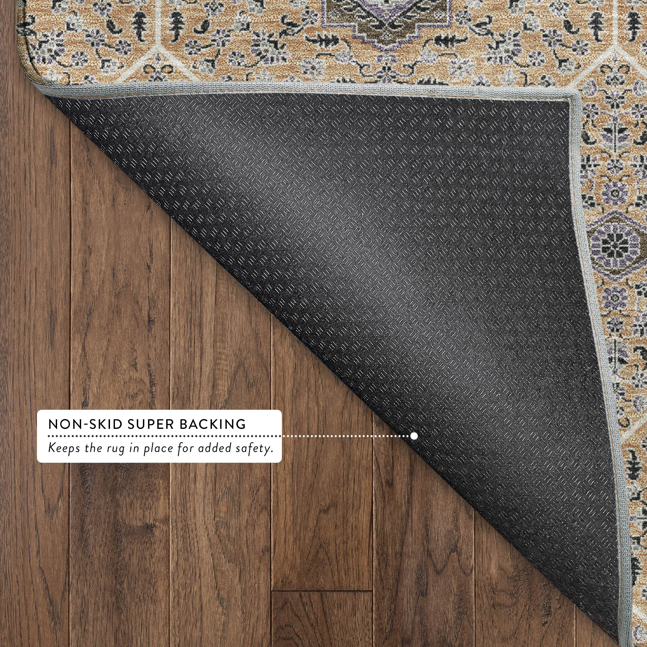 Kotor Machine Washable Transitional Copper Orange Rug 1'8" x 2'6" #shape_Rectangle