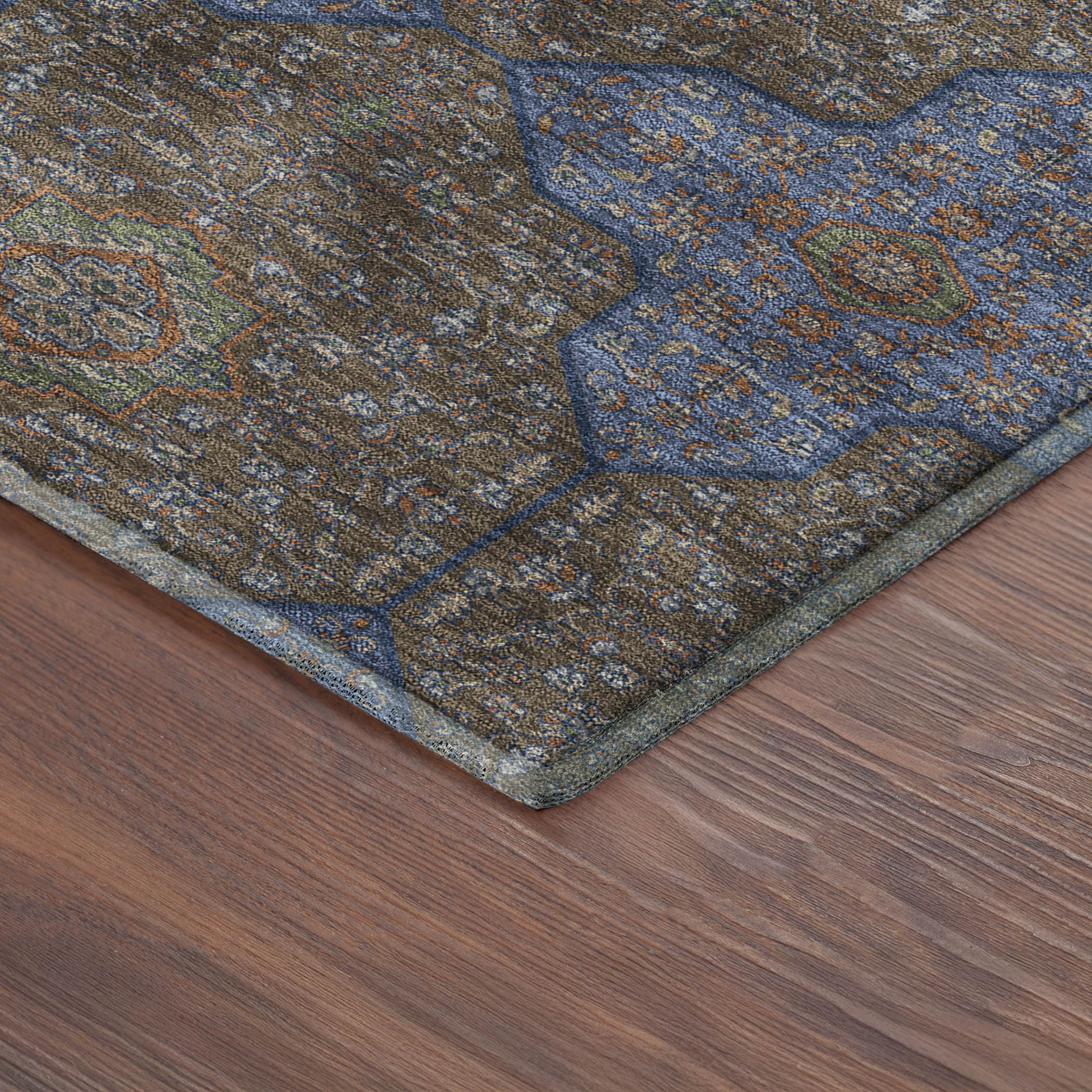 Cairo Machine Washable Contemporary Chocolate Brown Rug 1'8" x 2'6" #shape_Rectangle