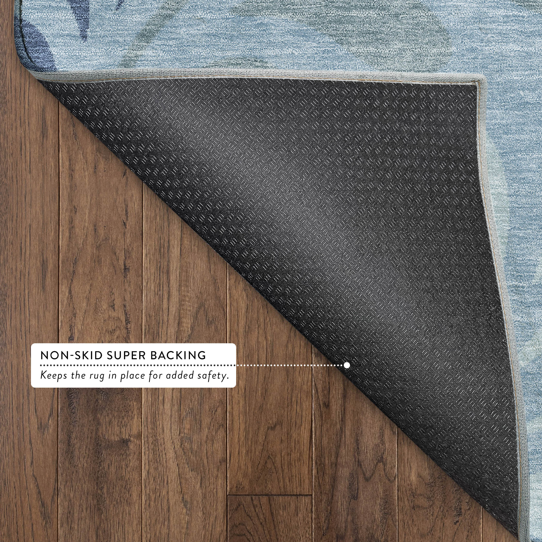 Split Machine Washable Transitional Denim Blue Rug 1'8" x 2'6" #shape_Rectangle
