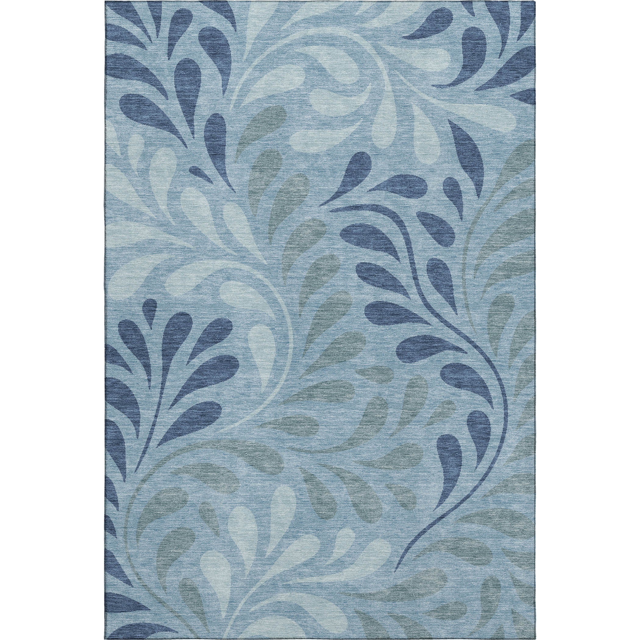 Split Machine Washable Transitional Denim Blue Rug 3' x 5' #shape_Rectangle