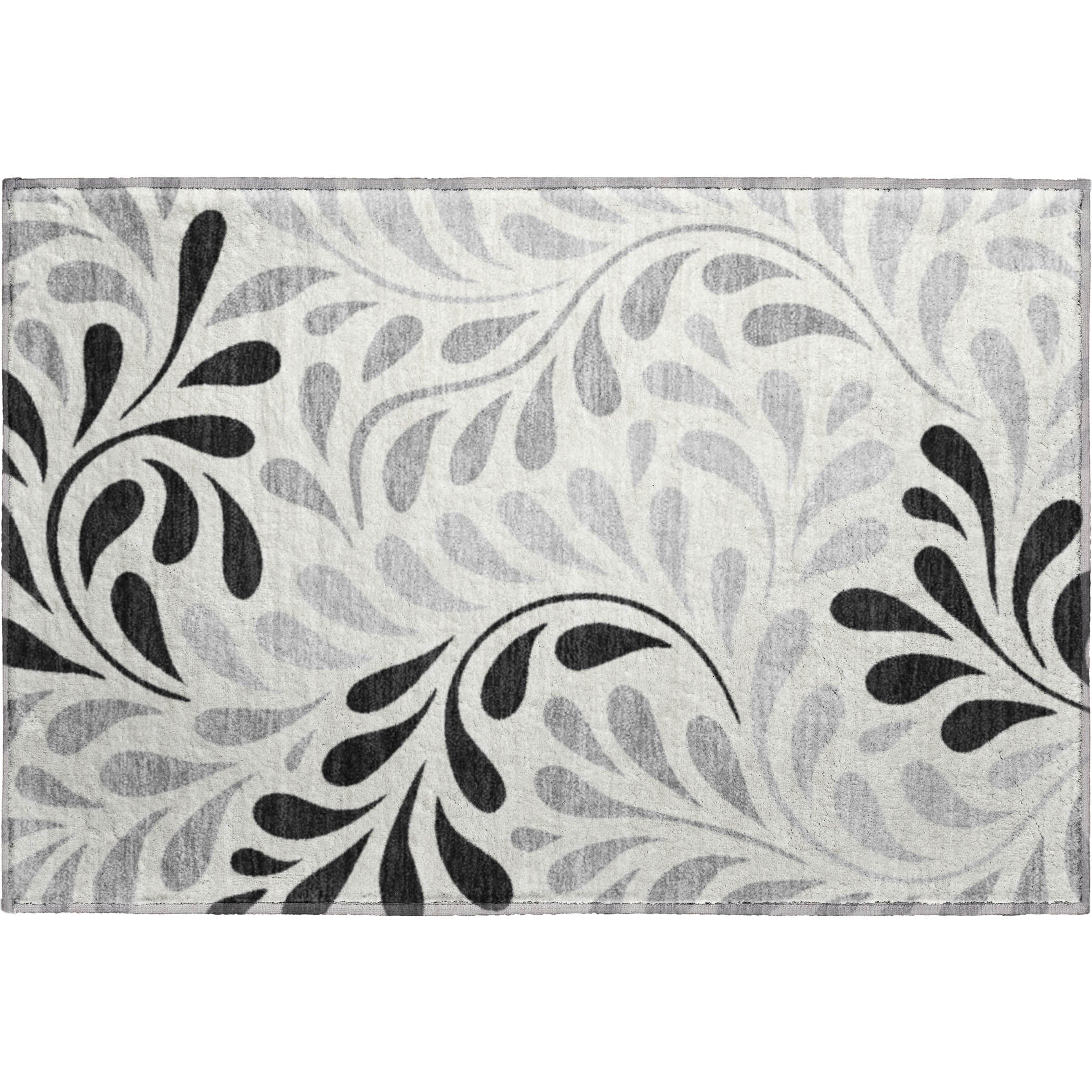 Split Machine Washable Transitional Ivory Rug 1'8" x 2'6" #shape_Rectangle