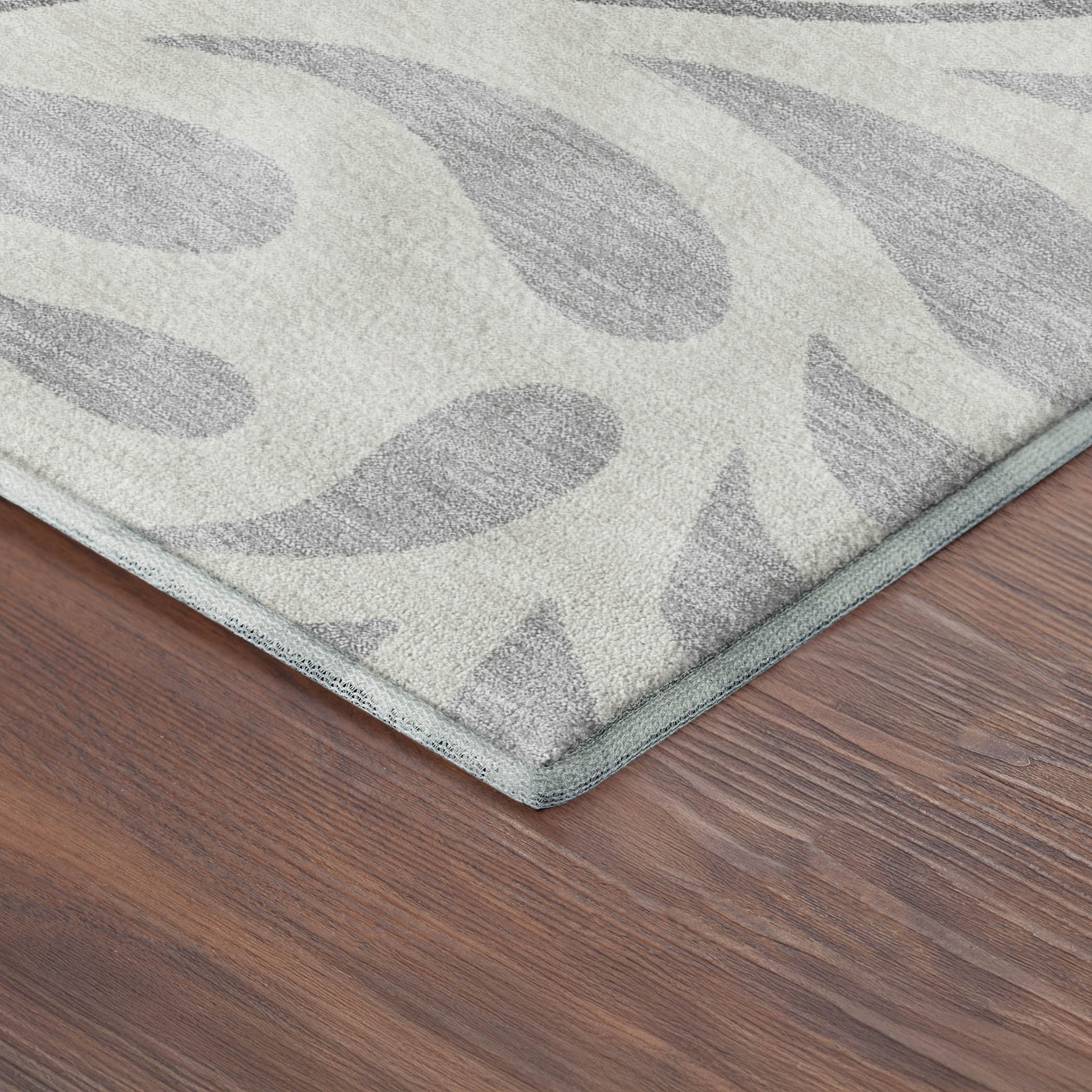 Split Machine Washable Transitional Ivory Rug 1'8" x 2'6" #shape_Rectangle