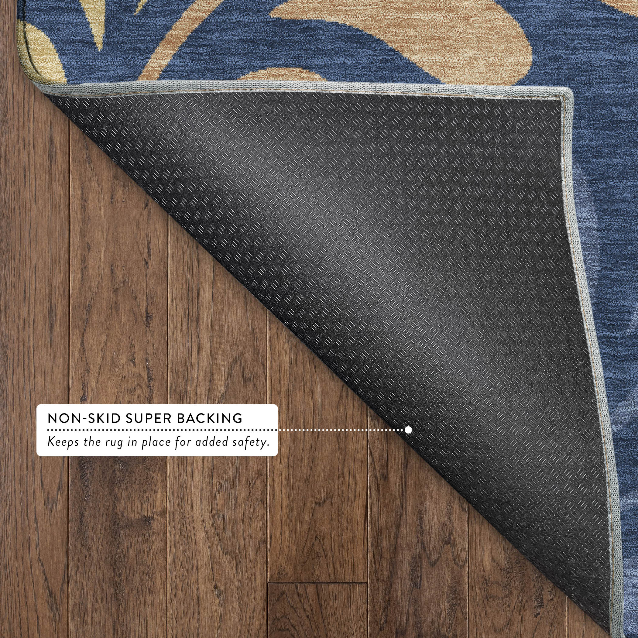 Split Machine Washable Transitional Navy Blue Rug 1'8" x 2'6" #shape_Rectangle