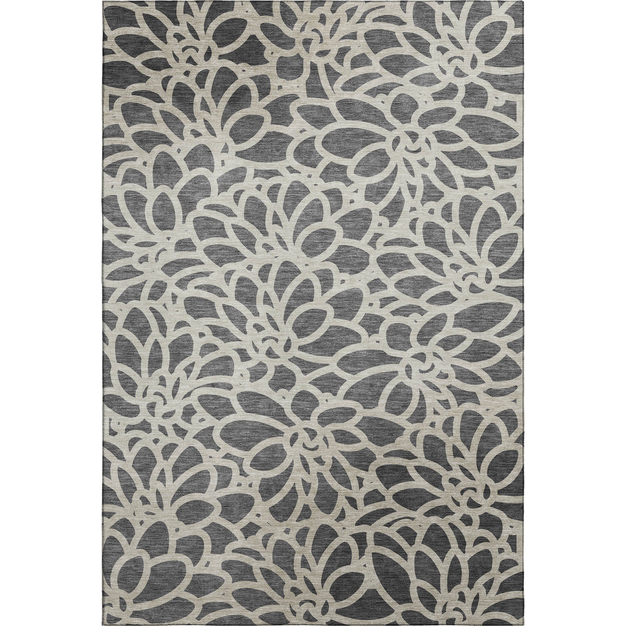 Istanbul Machine Washable Transitional Gray Rug 3' x 5' #shape_Rectangle