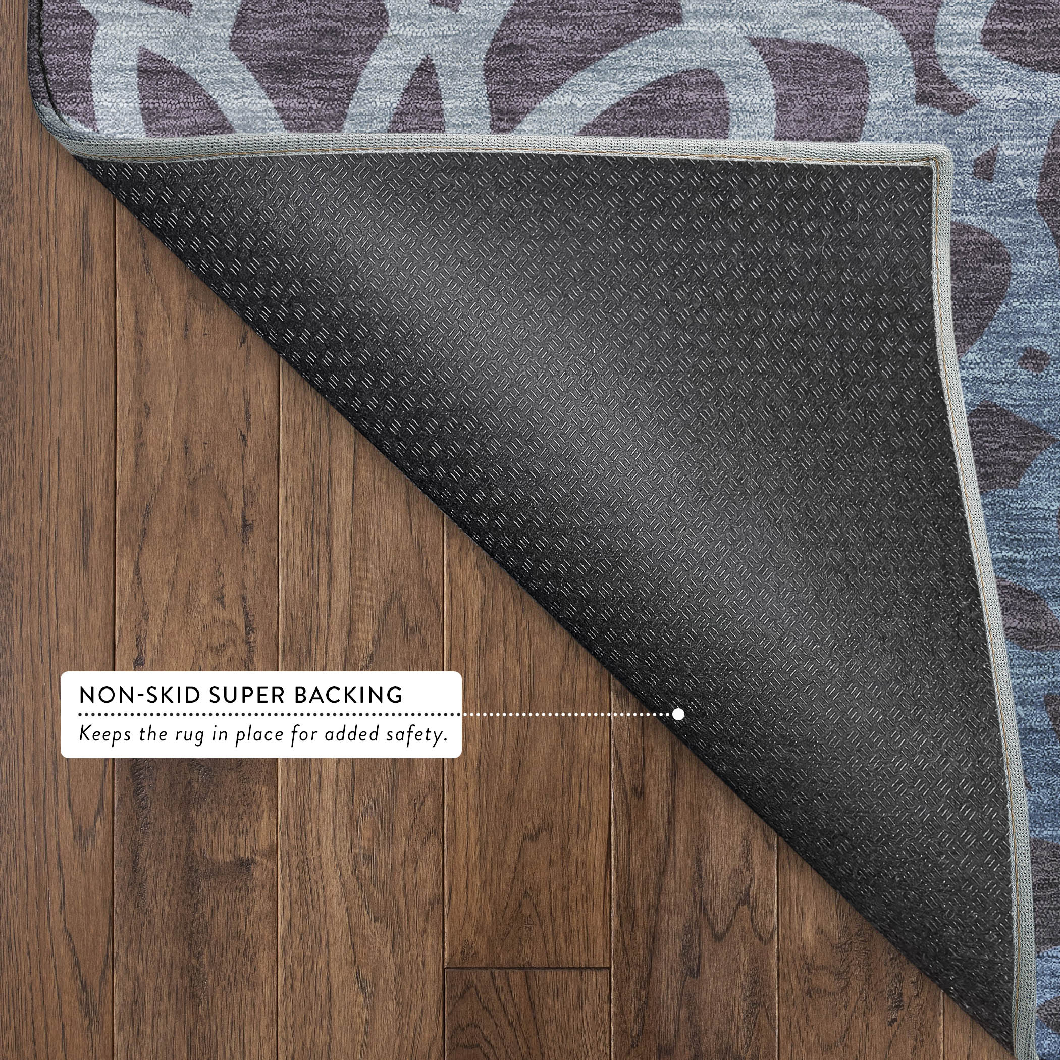 Istanbul Machine Washable Transitional Plum Purple Rug 1'8" x 2'6" #shape_Rectangle