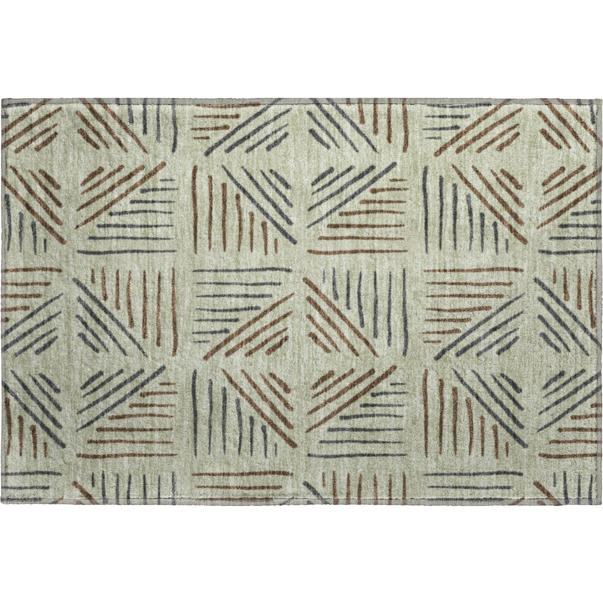 Kyoto Machine Washable Transitional Celery Green Rug 1'8" x 2'6" #shape_Rectangle