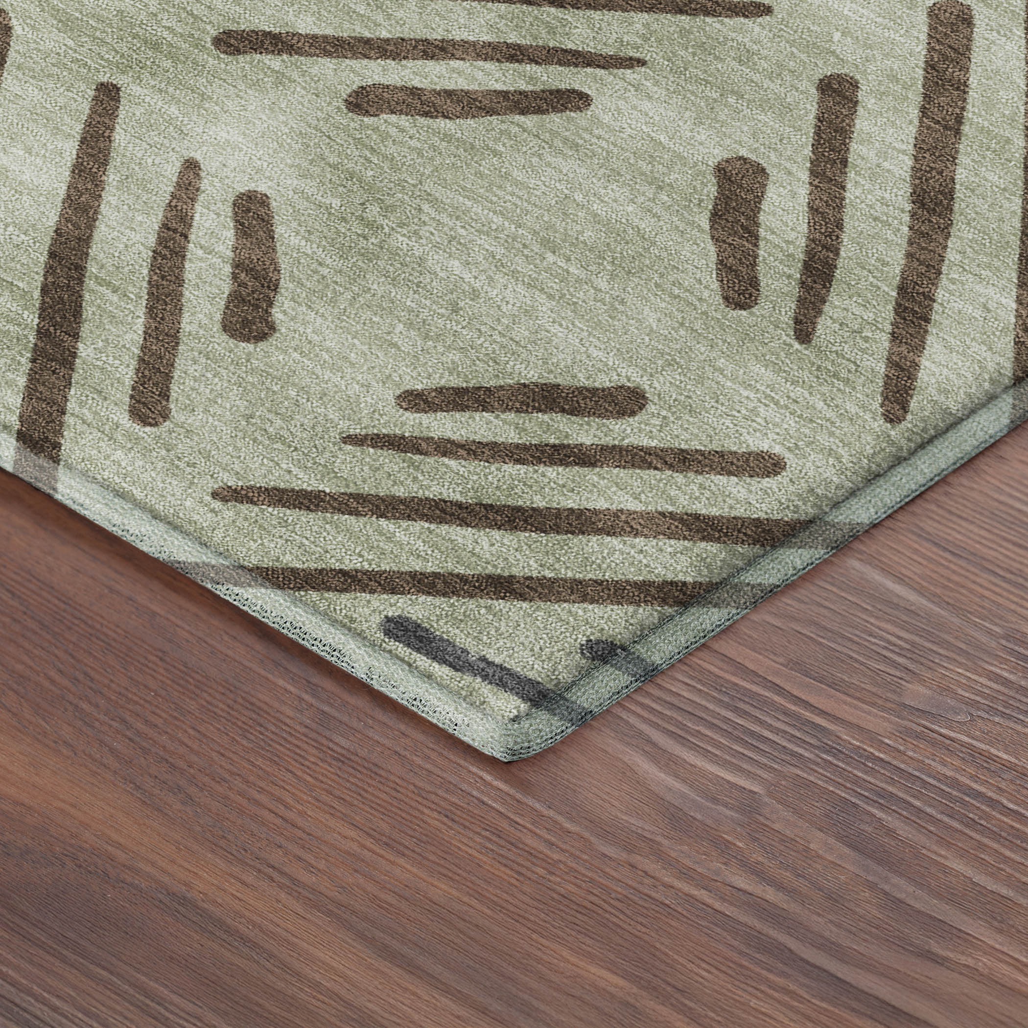 Kyoto Machine Washable Transitional Celery Green Rug 1'8" x 2'6" #shape_Rectangle