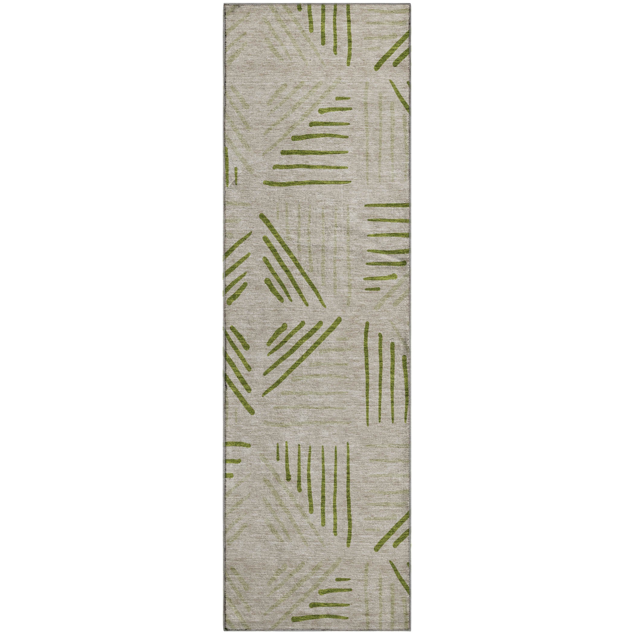 Kyoto Machine Washable Transitional Flax Ivory Rug 2'3" x 7'6" #shape_Runner