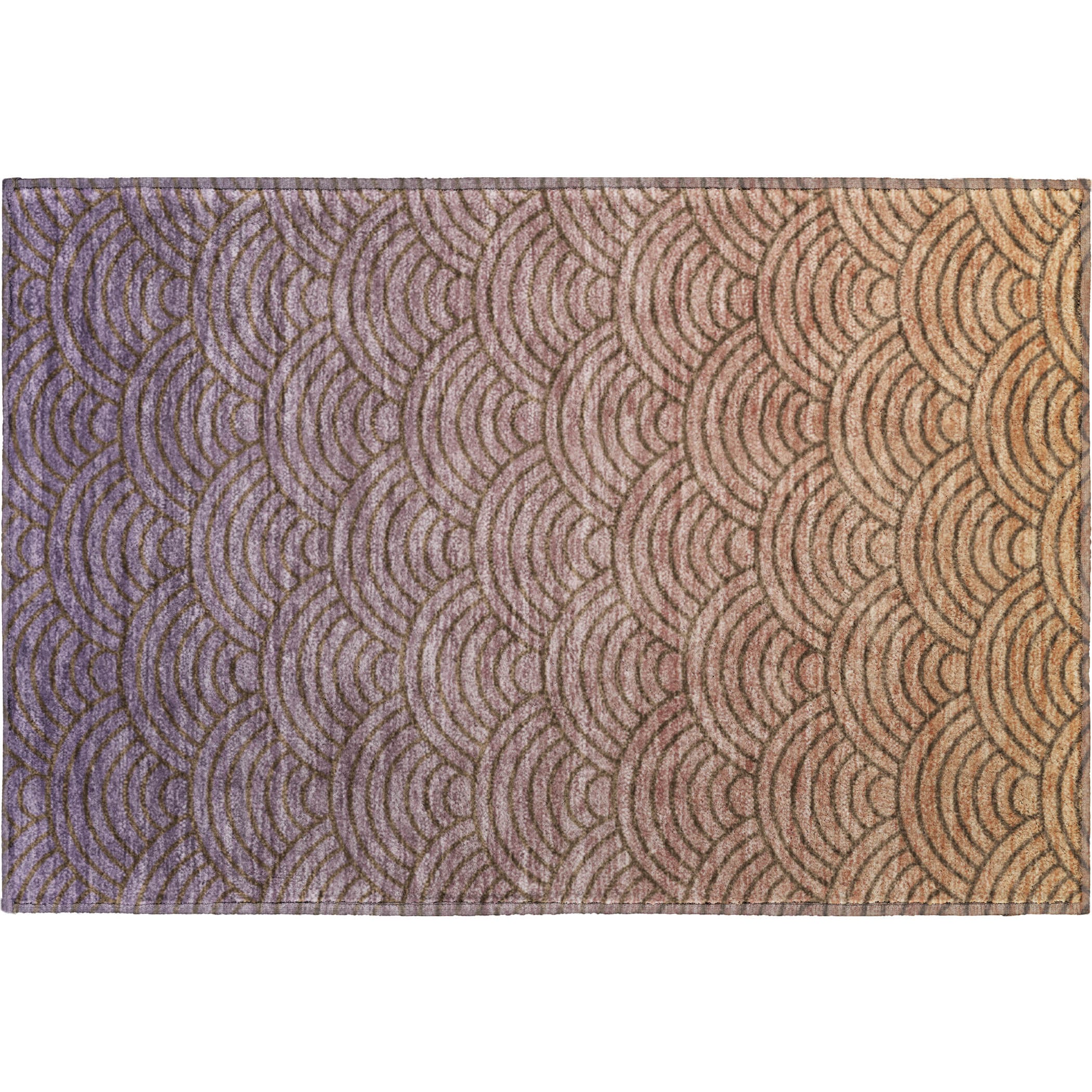 Santorini Machine Washable Transitional Chocolate Brown Rug 1'8" x 2'6" #shape_Rectangle