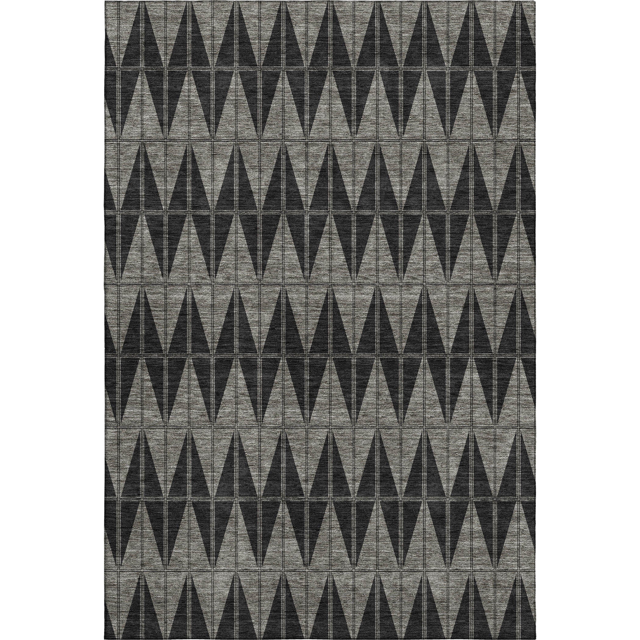 Zanzibar Machine Washable Transitional Black Rug 3' x 5' #shape_Rectangle