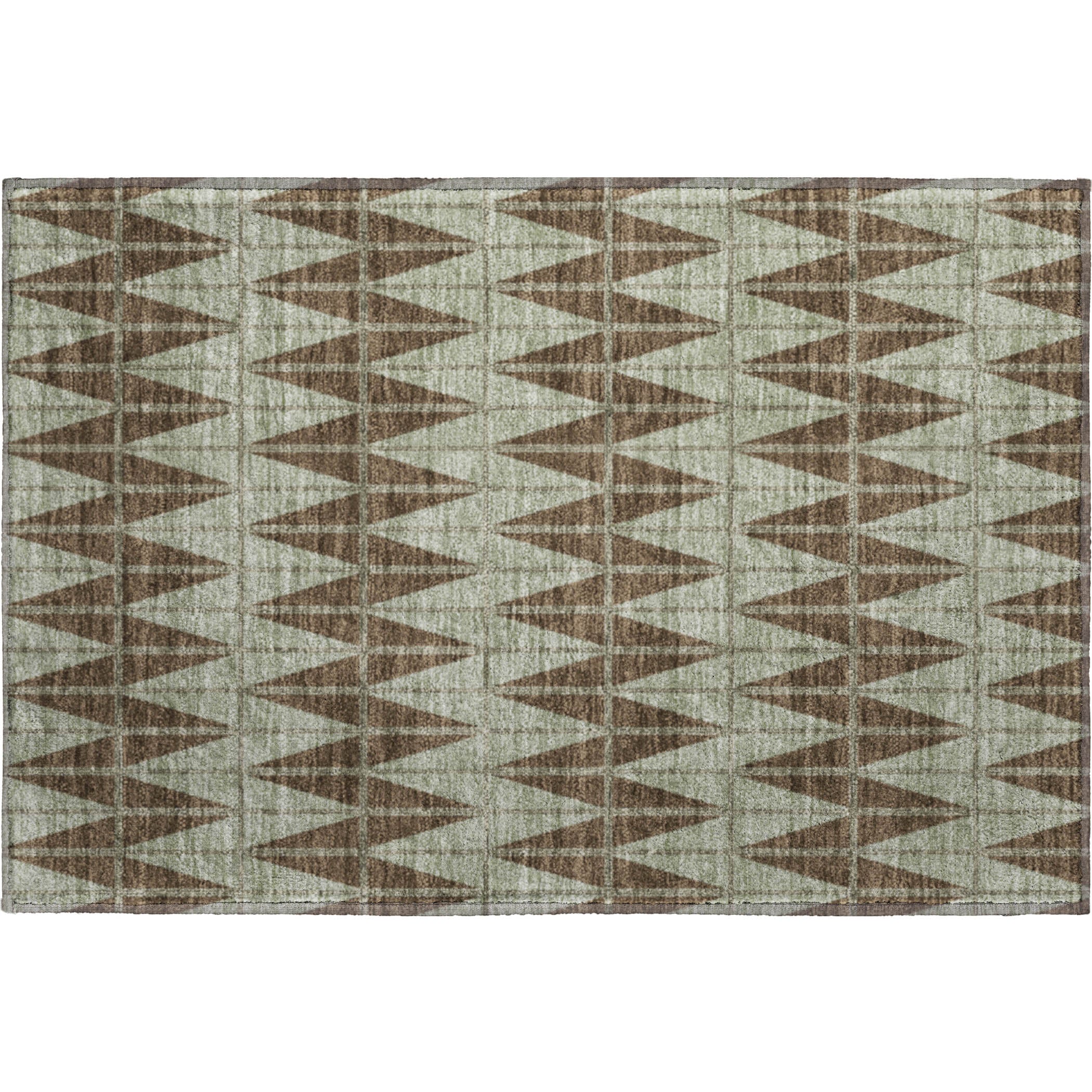 Zanzibar Machine Washable Transitional Chocolate Brown Rug 1'8" x 2'6" #shape_Rectangle