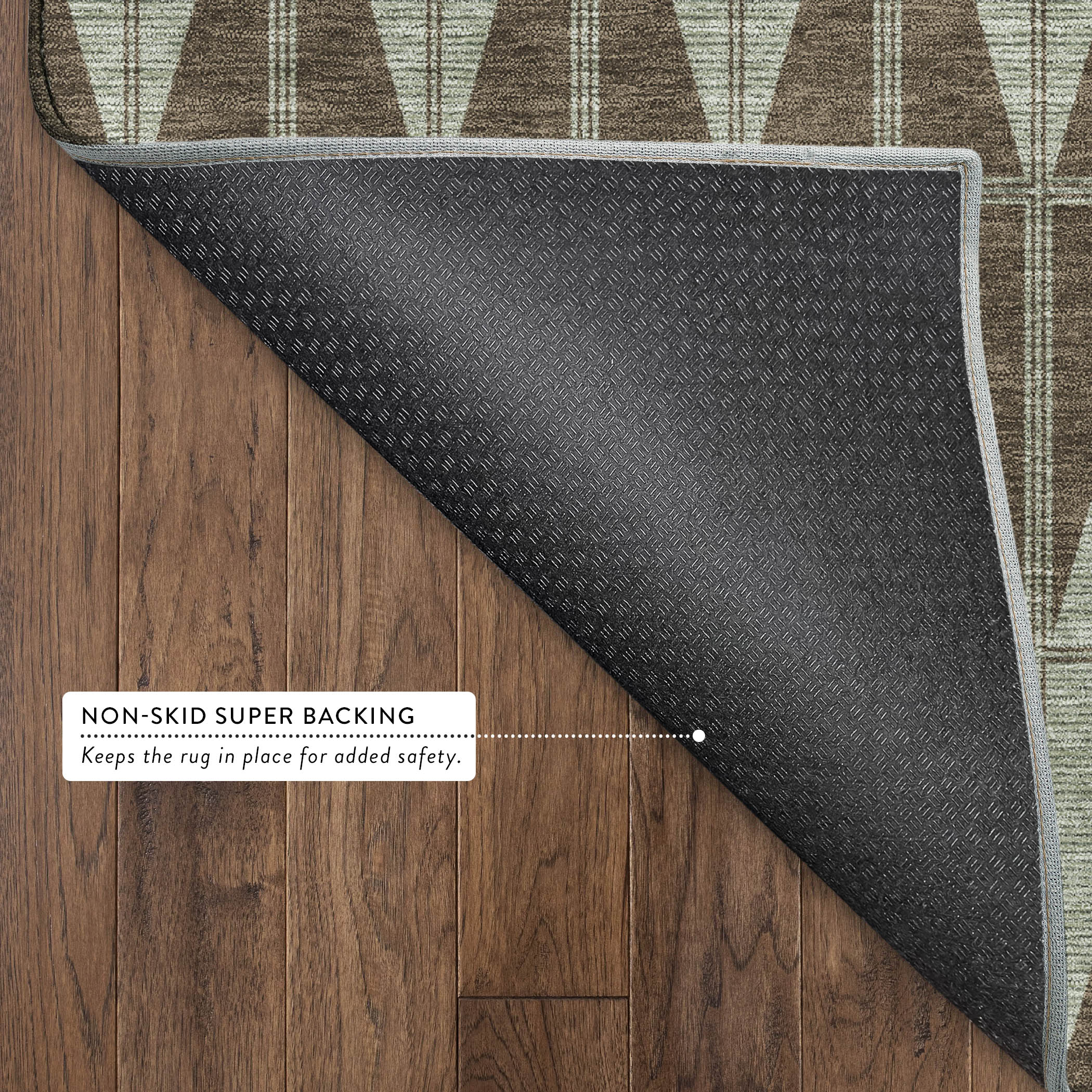 Zanzibar Machine Washable Transitional Chocolate Brown Rug 1'8" x 2'6" #shape_Rectangle
