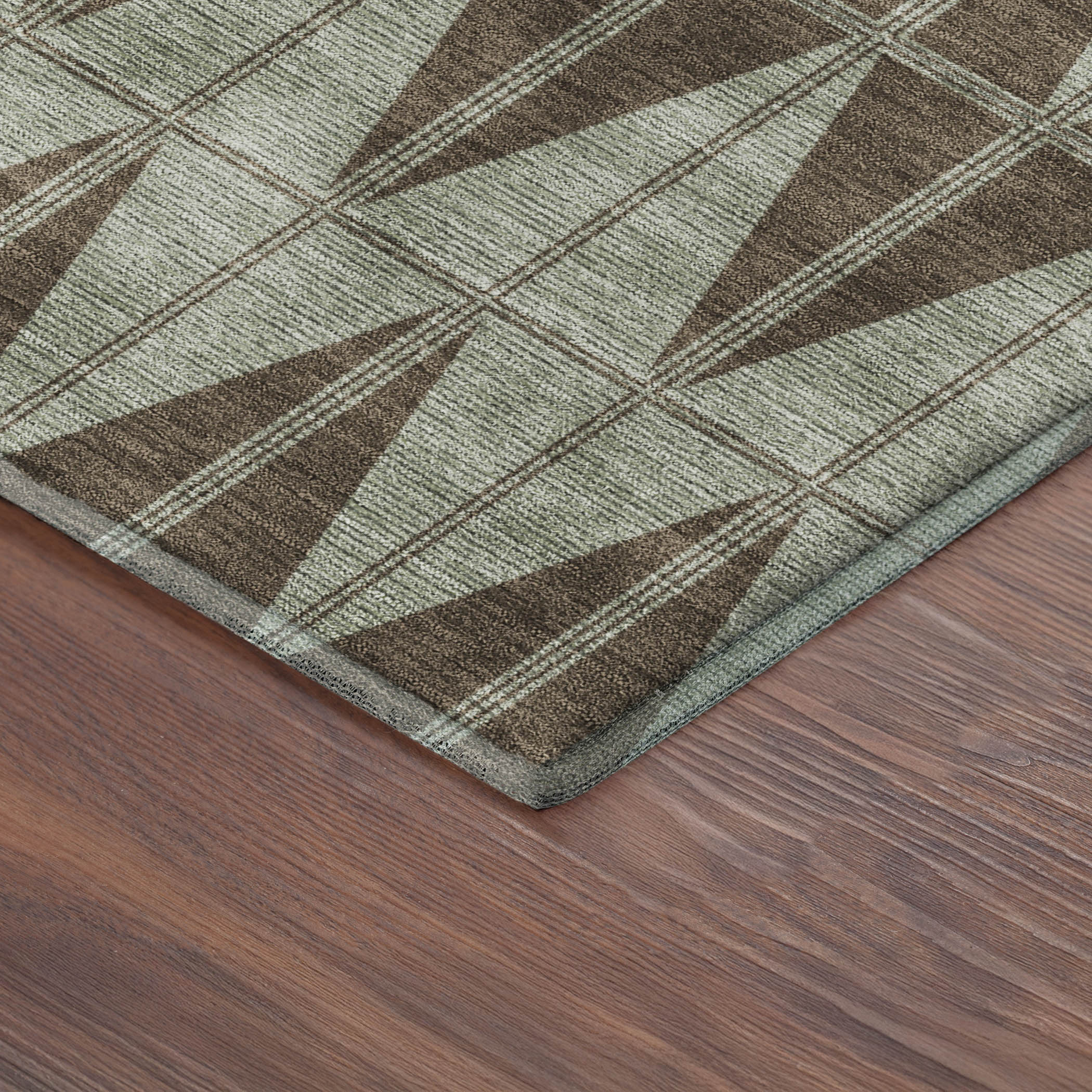Zanzibar Machine Washable Transitional Chocolate Brown Rug 1'8" x 2'6" #shape_Rectangle