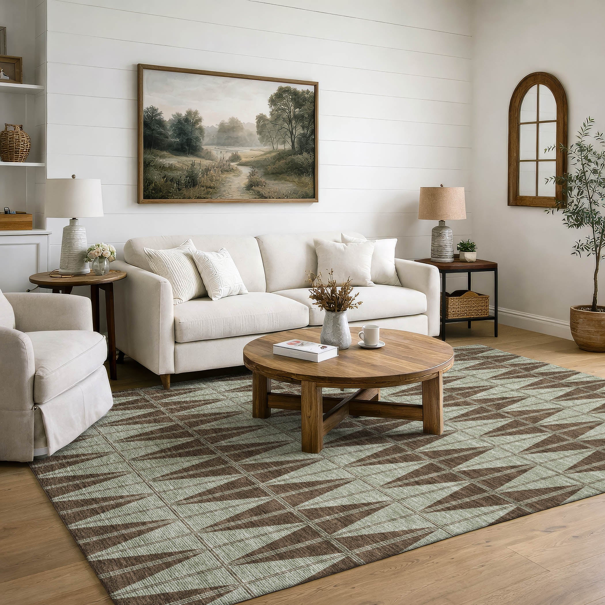 Zanzibar Machine Washable Transitional Chocolate Brown Rug 3' x 5' #shape_Rectangle