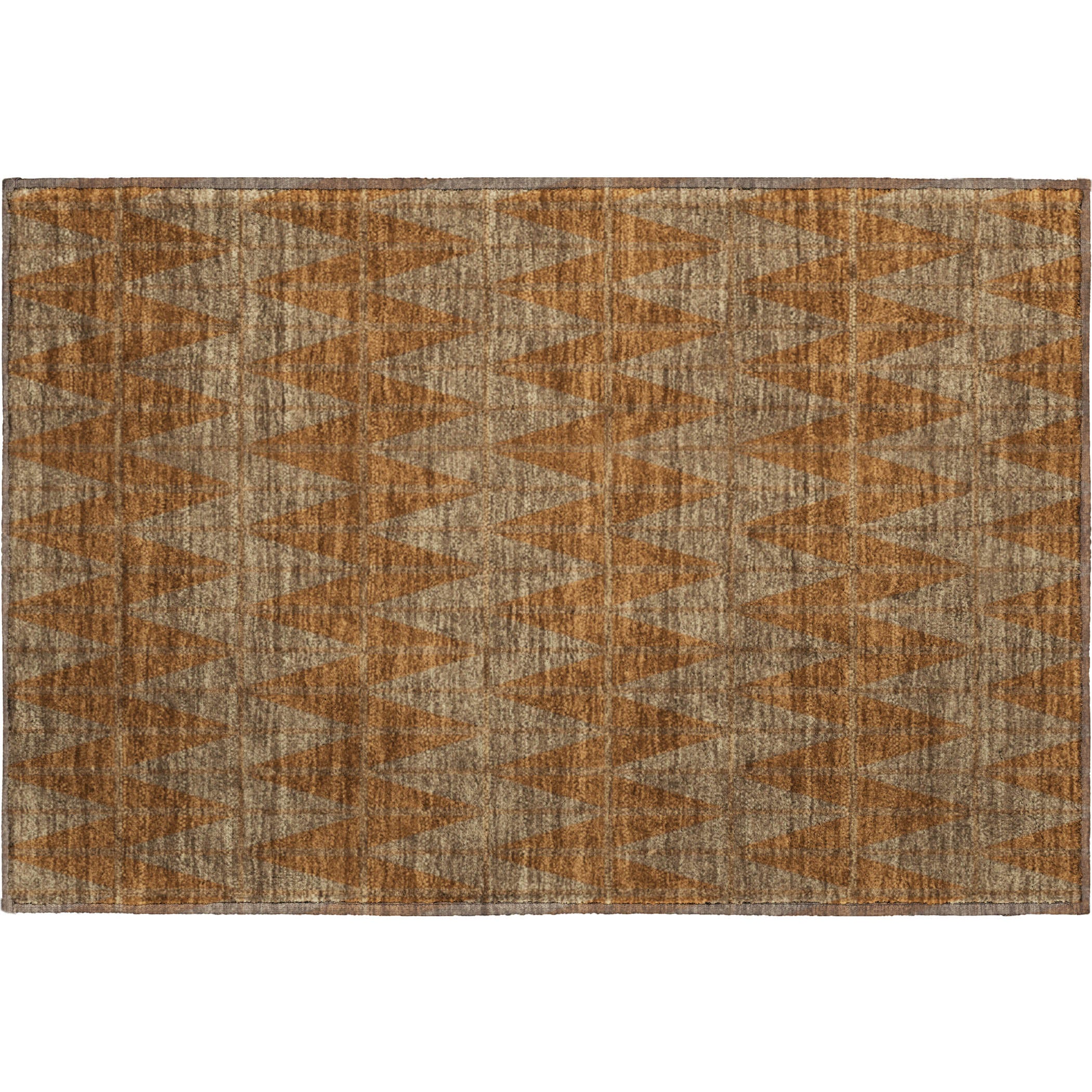 Zanzibar Machine Washable Transitional Paprika Orange Rug 1'8" x 2'6" #shape_Rectangle