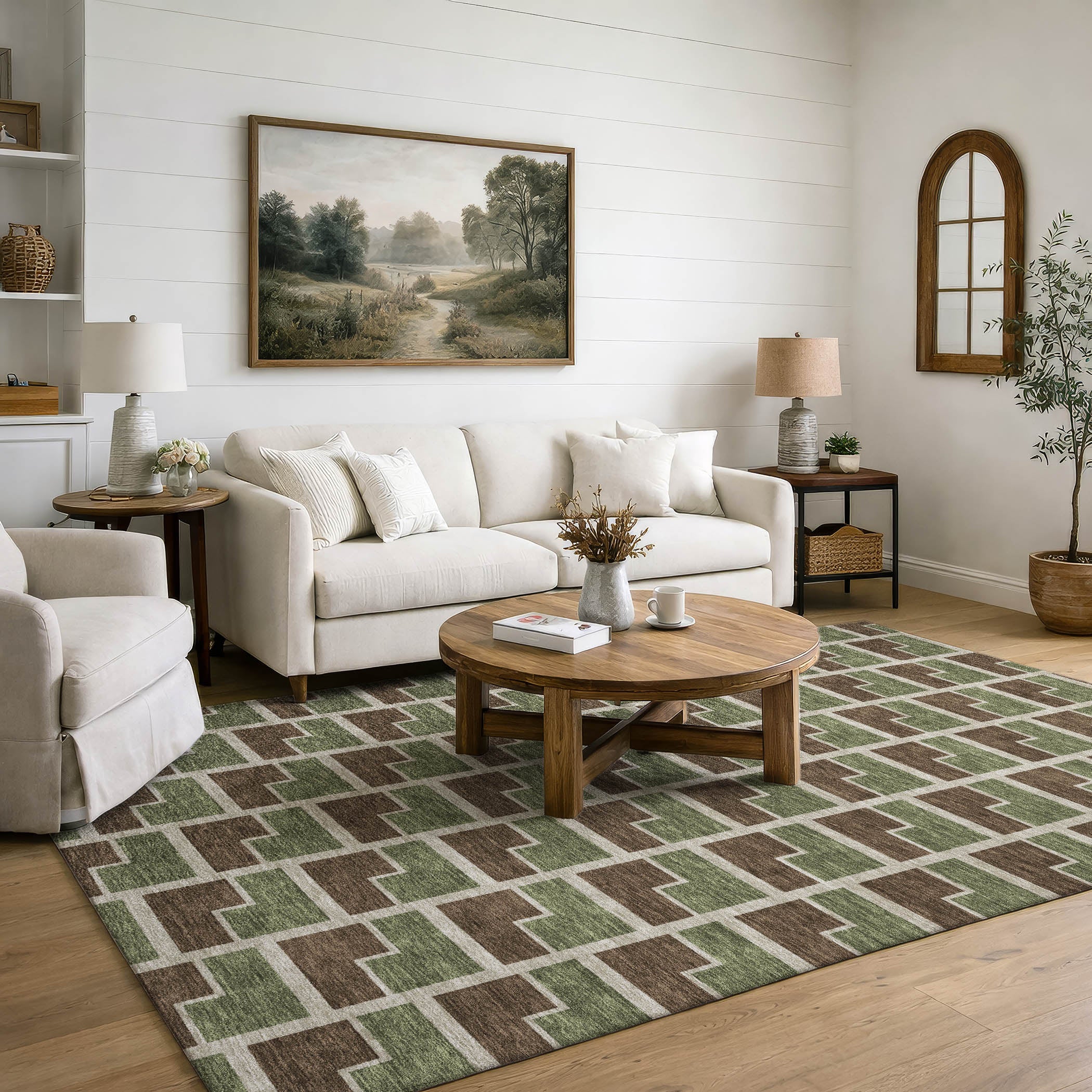 Chiang Mai Machine Washable Transitional Chocolate Brown Rug 3' x 5' #shape_Rectangle