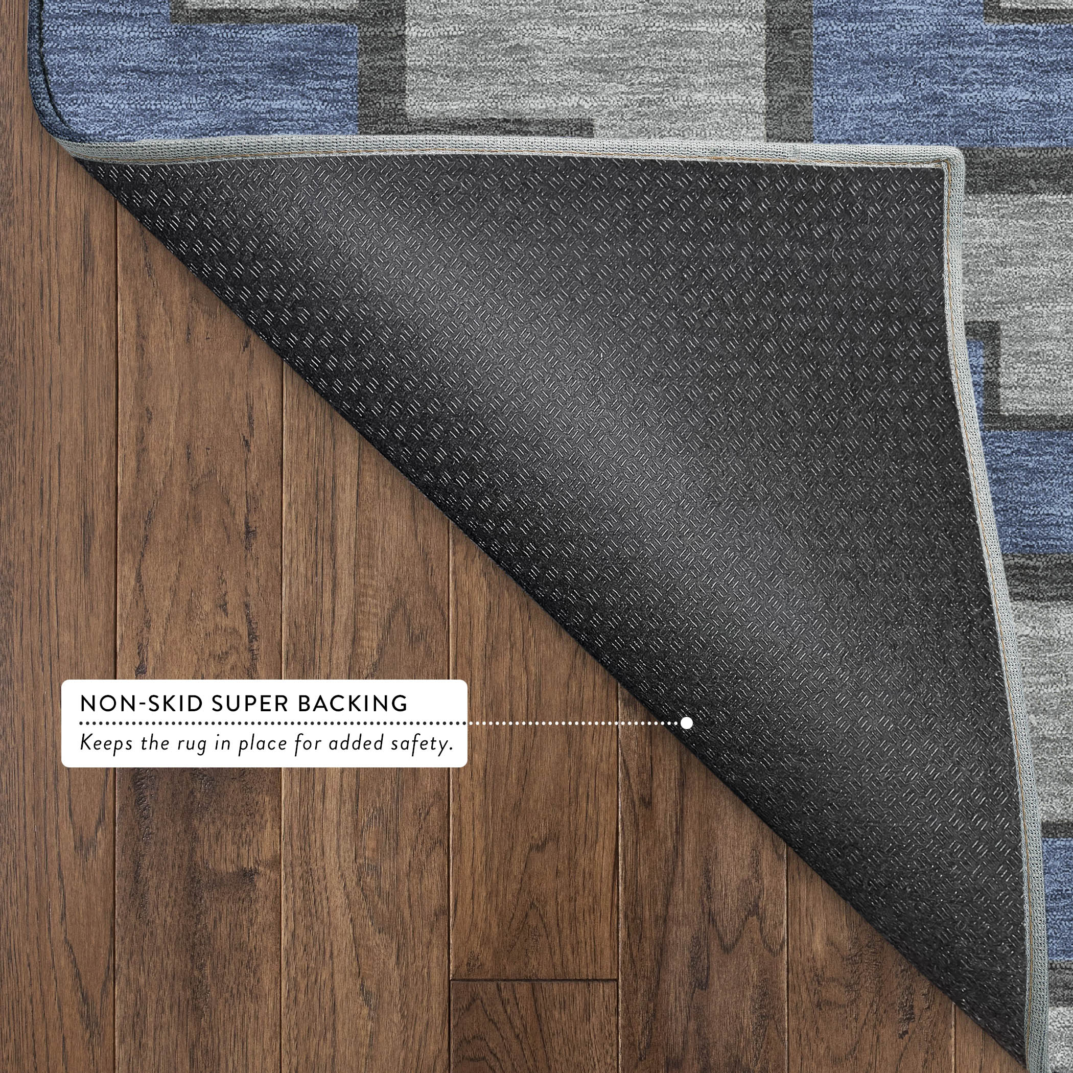 Chiang Mai Machine Washable Transitional Navy Blue Rug 1'8" x 2'6" #shape_Rectangle