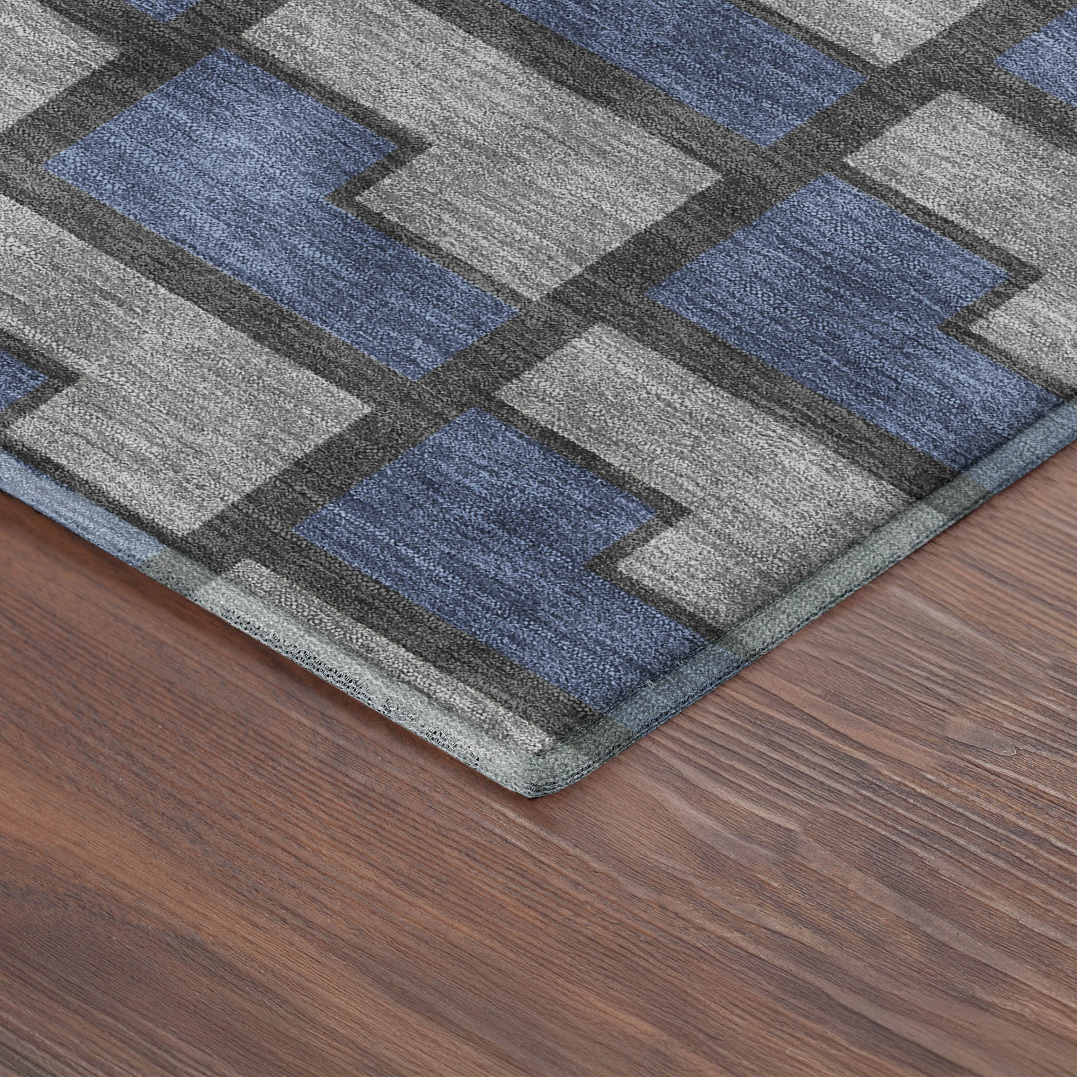 Chiang Mai Machine Washable Transitional Navy Blue Rug 1'8" x 2'6" #shape_Rectangle