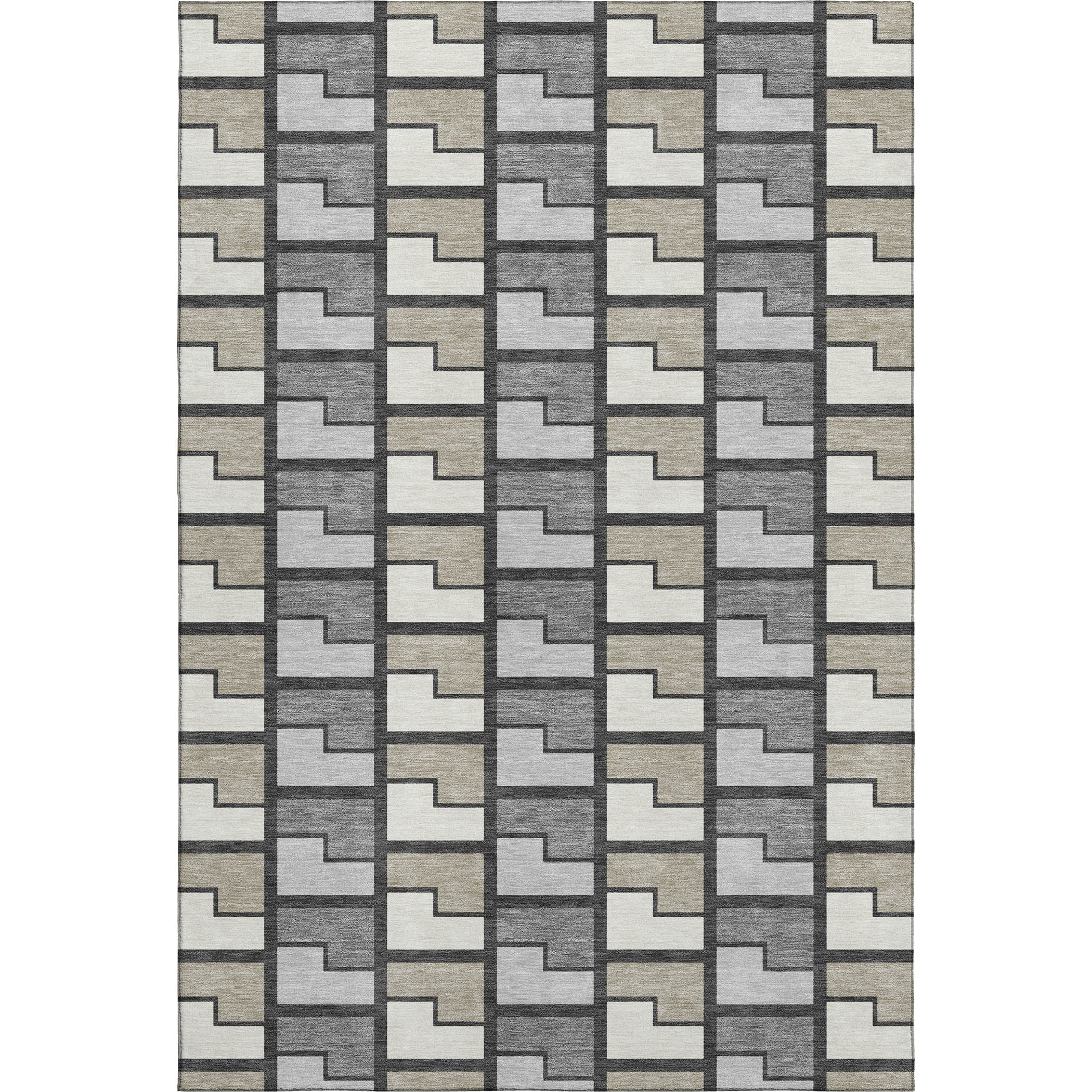 Antigua Machine Washable Transitional Ivory Rug 3' x 5' #shape_Rectangle