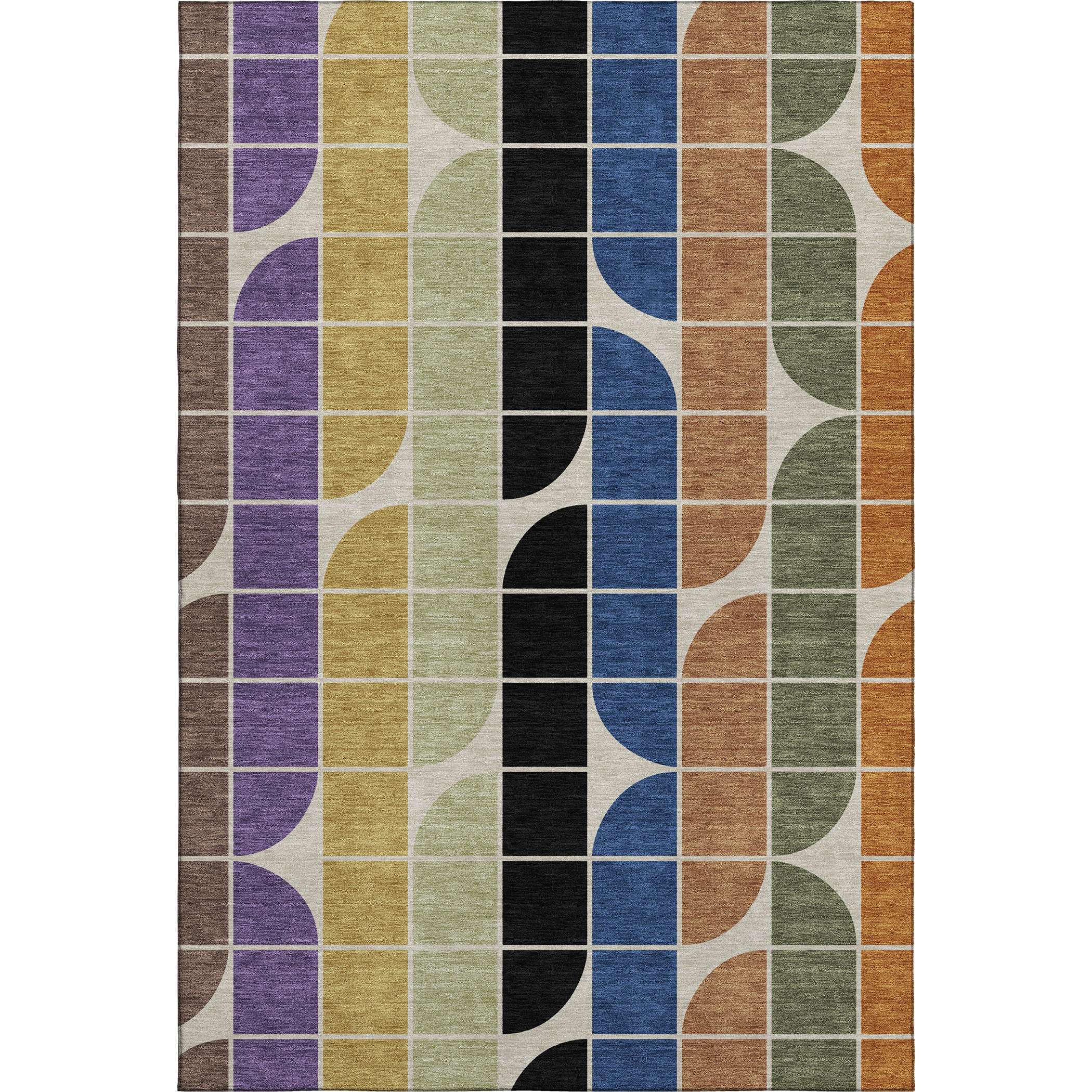 Oaxaca Machine Washable Transitional Blue Rug 3' x 5' #shape_Rectangle