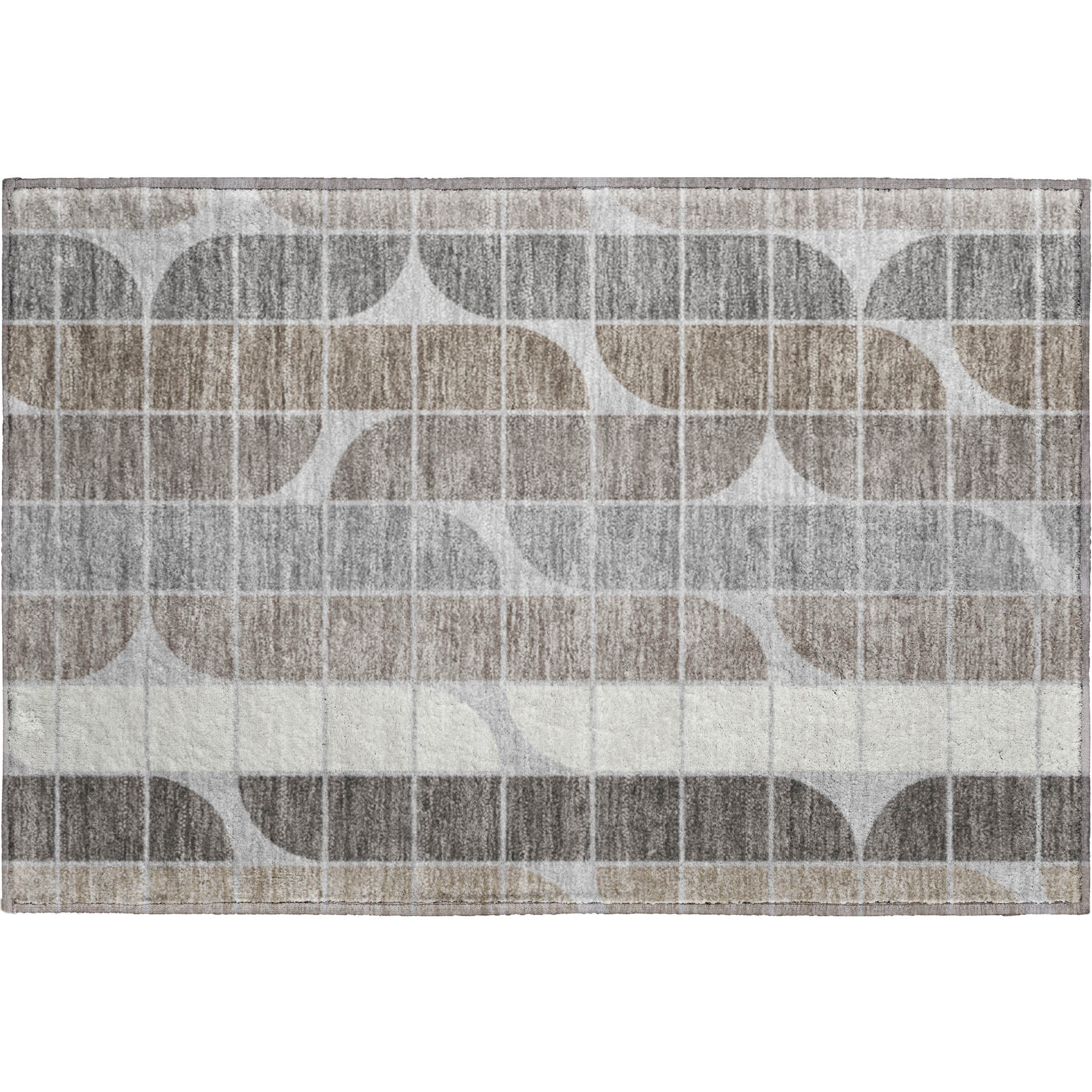 Oaxaca Machine Washable Transitional Silver Gray Rug 1'8" x 2'6" #shape_Rectangle