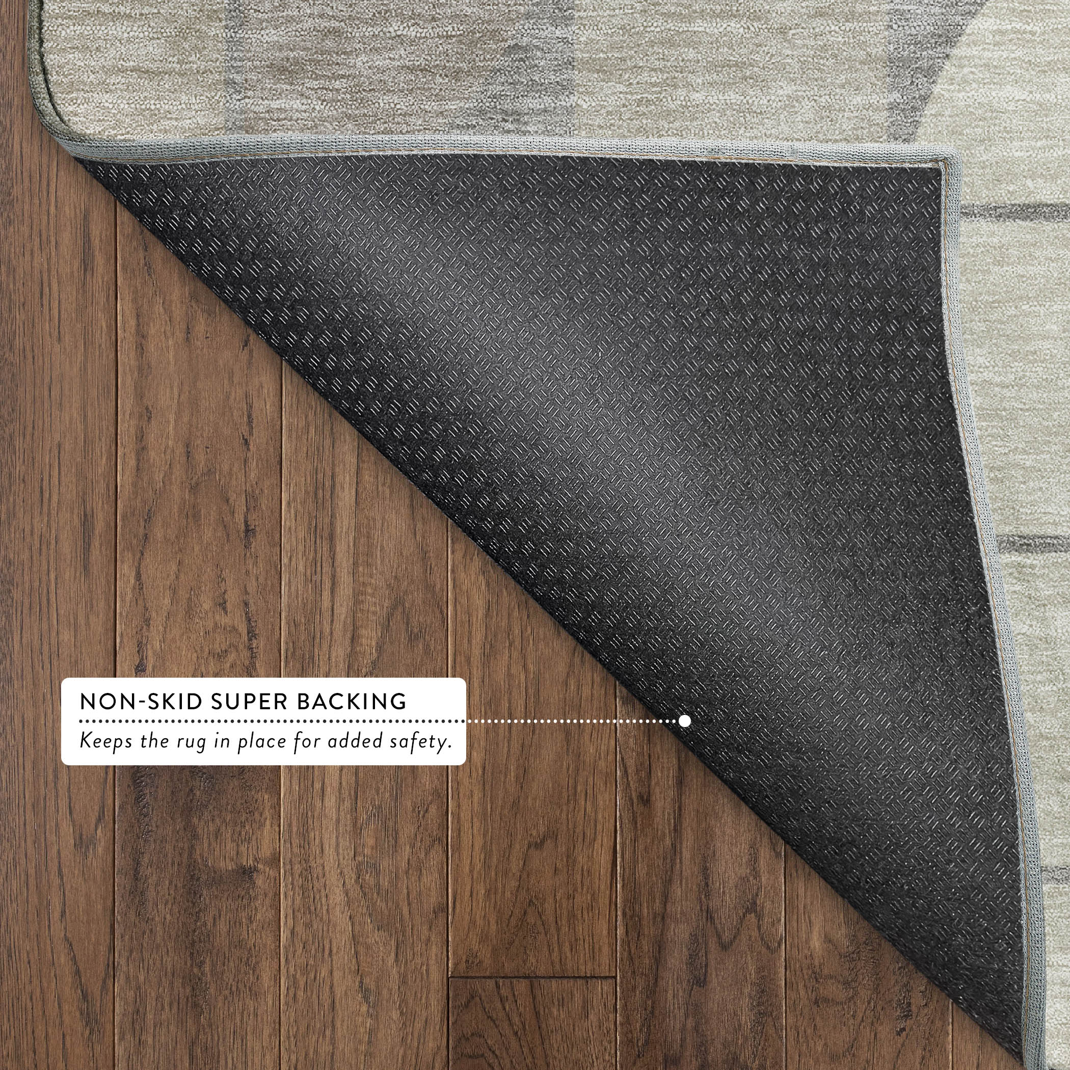 Oaxaca Machine Washable Contemporary Taupe Brown Rug 1'8" x 2'6" #shape_Rectangle