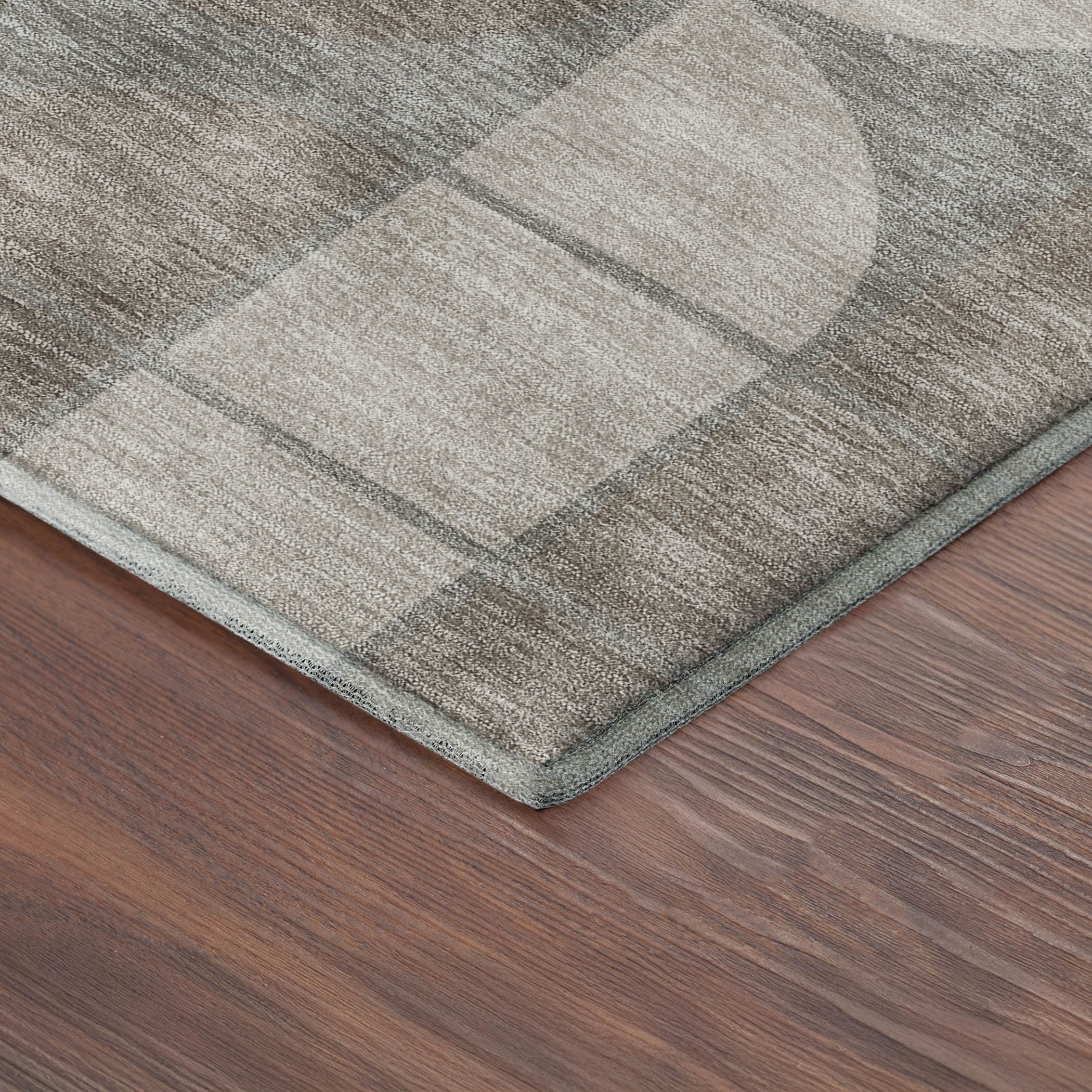 Oaxaca Machine Washable Contemporary Taupe Brown Rug 1'8" x 2'6" #shape_Rectangle