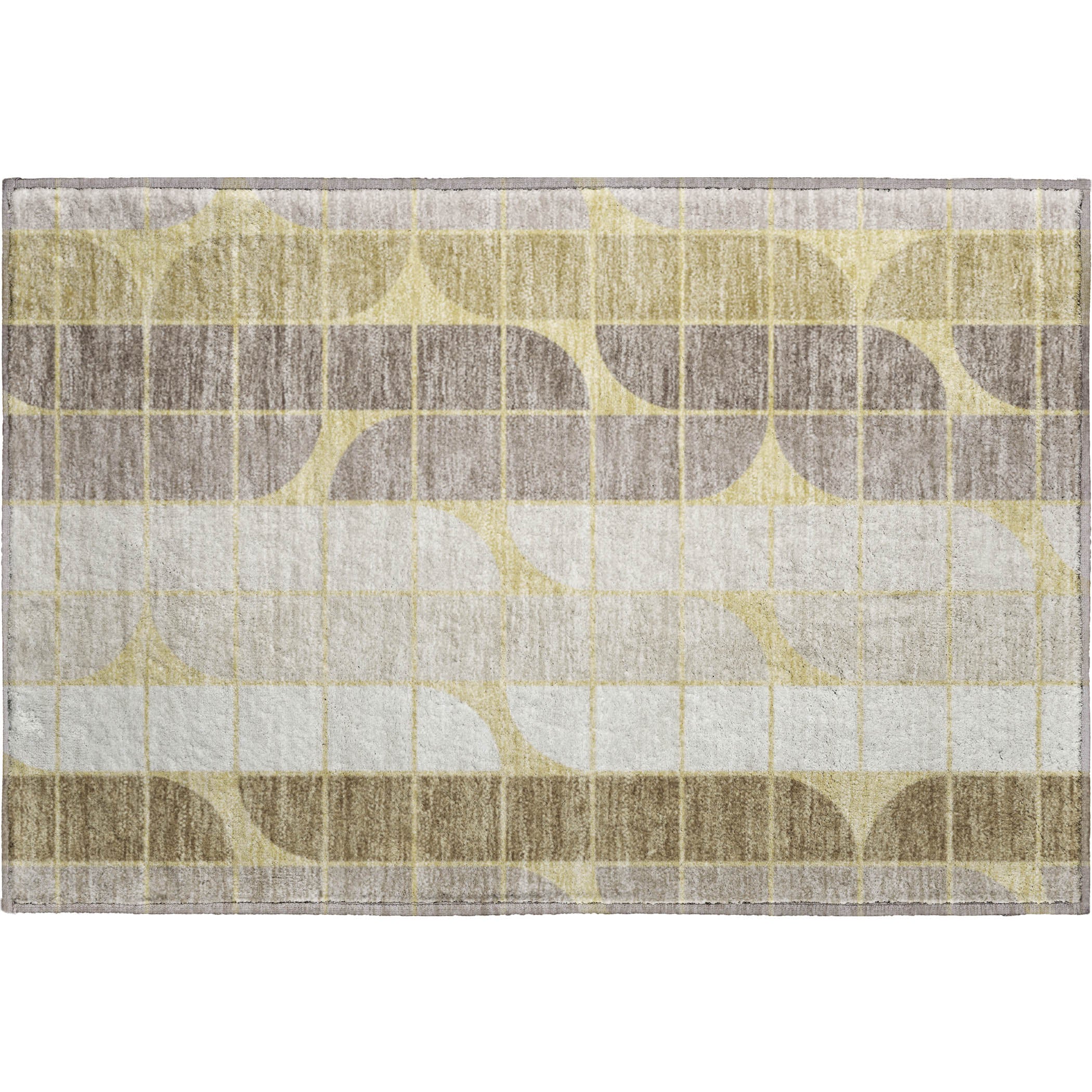Oaxaca Machine Washable Contemporary Wheat Gold Rug 1'8" x 2'6" #shape_Rectangle