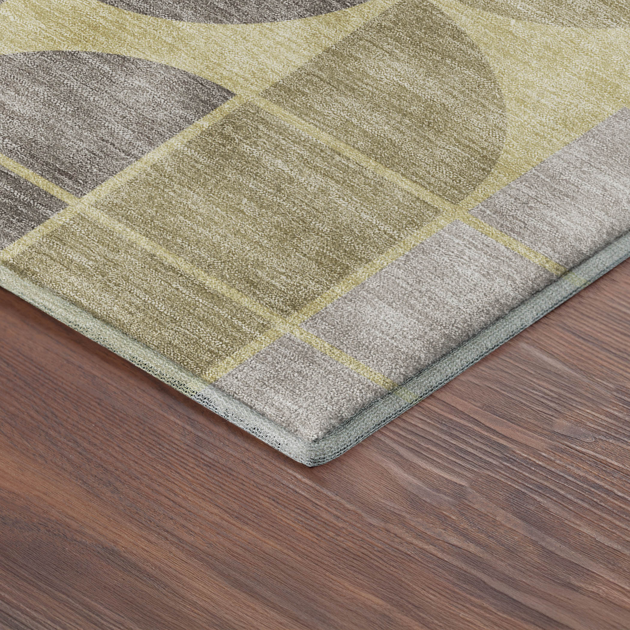 Oaxaca Machine Washable Contemporary Wheat Gold Rug 1'8" x 2'6" #shape_Rectangle
