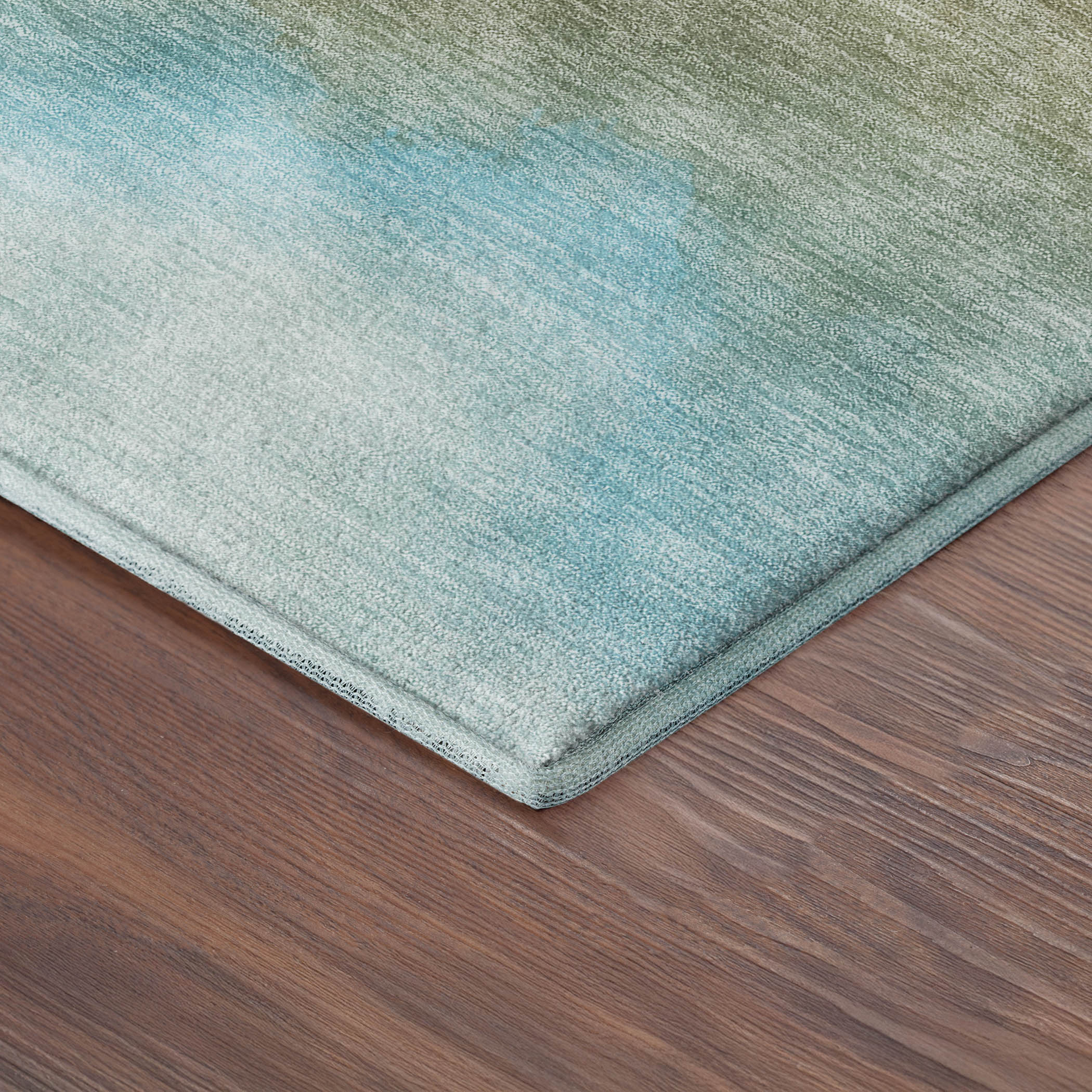 Bangkok Machine Washable Contemporary Blue Rug 1'8" x 2'6" #shape_Rectangle