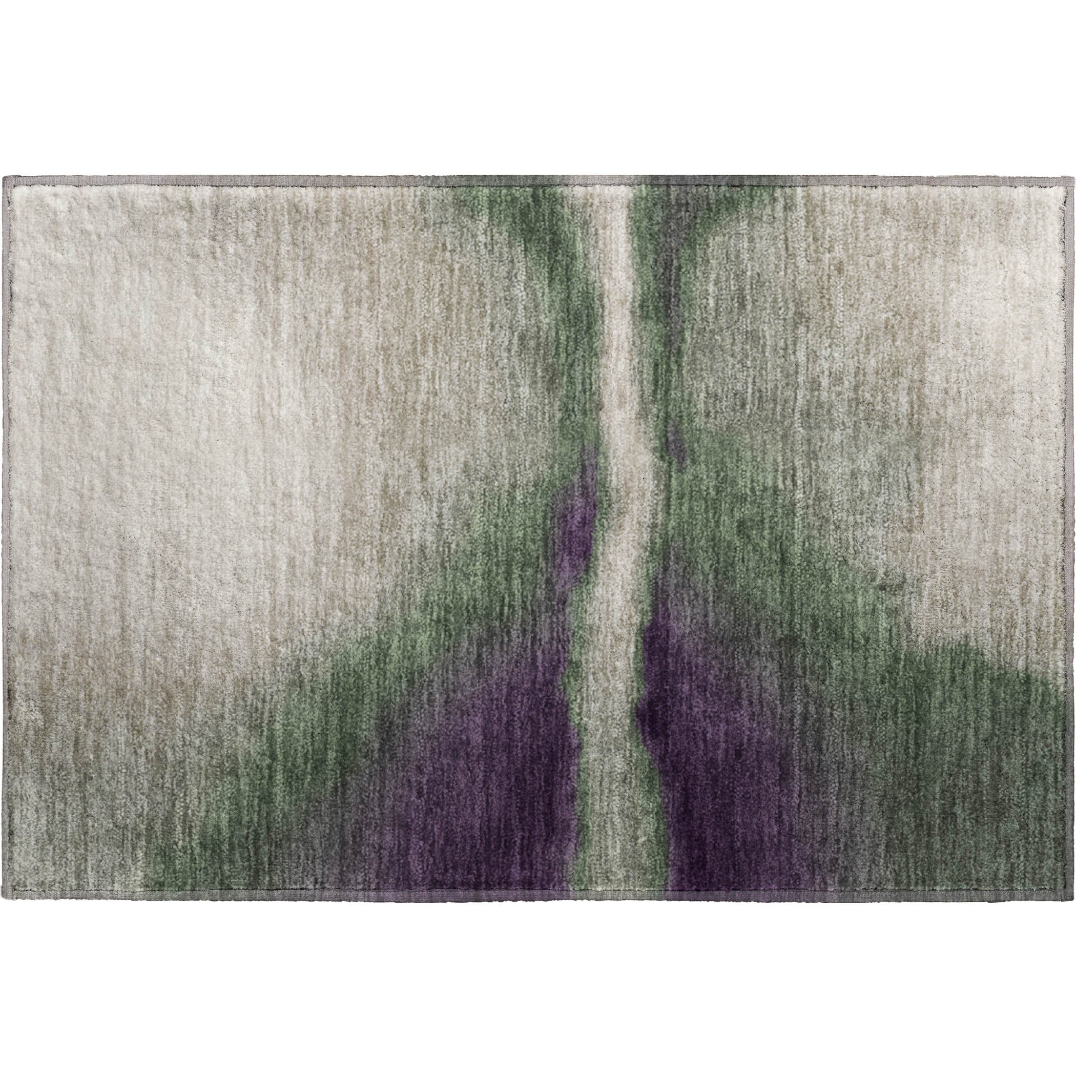 Bangkok Machine Washable Contemporary Fern Green Rug 1'8" x 2'6" #shape_Rectangle