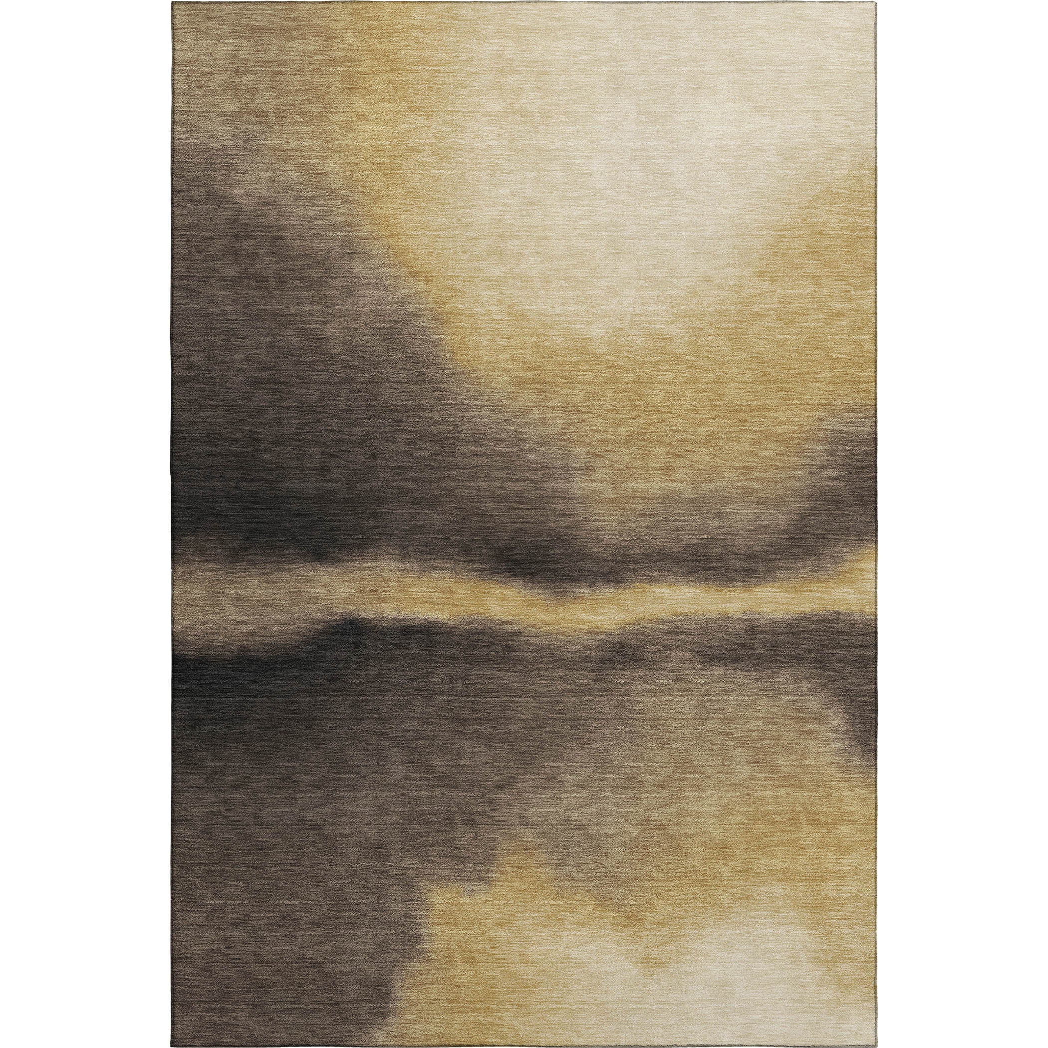 Bangkok Machine Washable Contemporary Honey Gold Rug 3' x 5' #shape_Rectangle