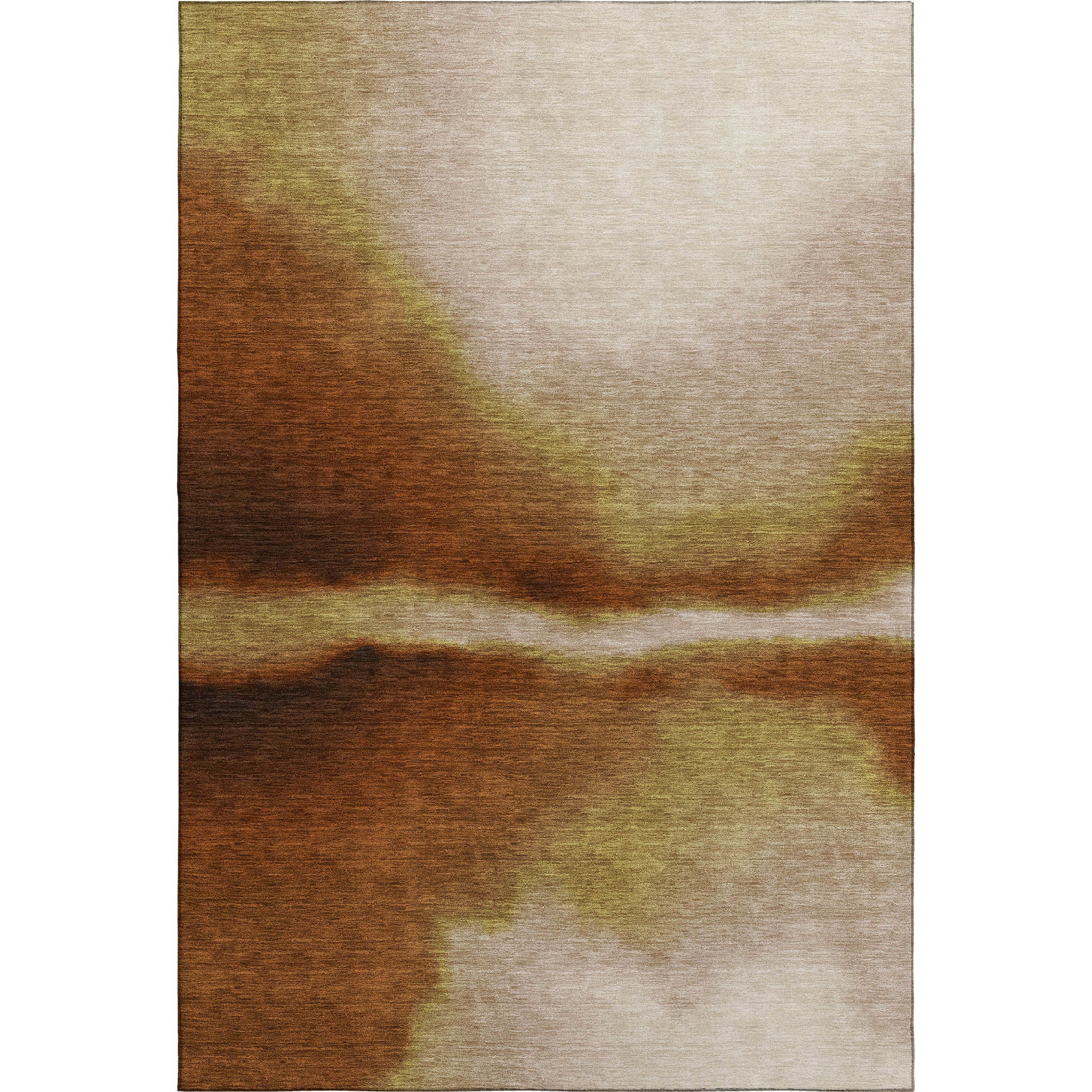 Bangkok Machine Washable Contemporary Paprika Orange Rug 3' x 5' #shape_Rectangle