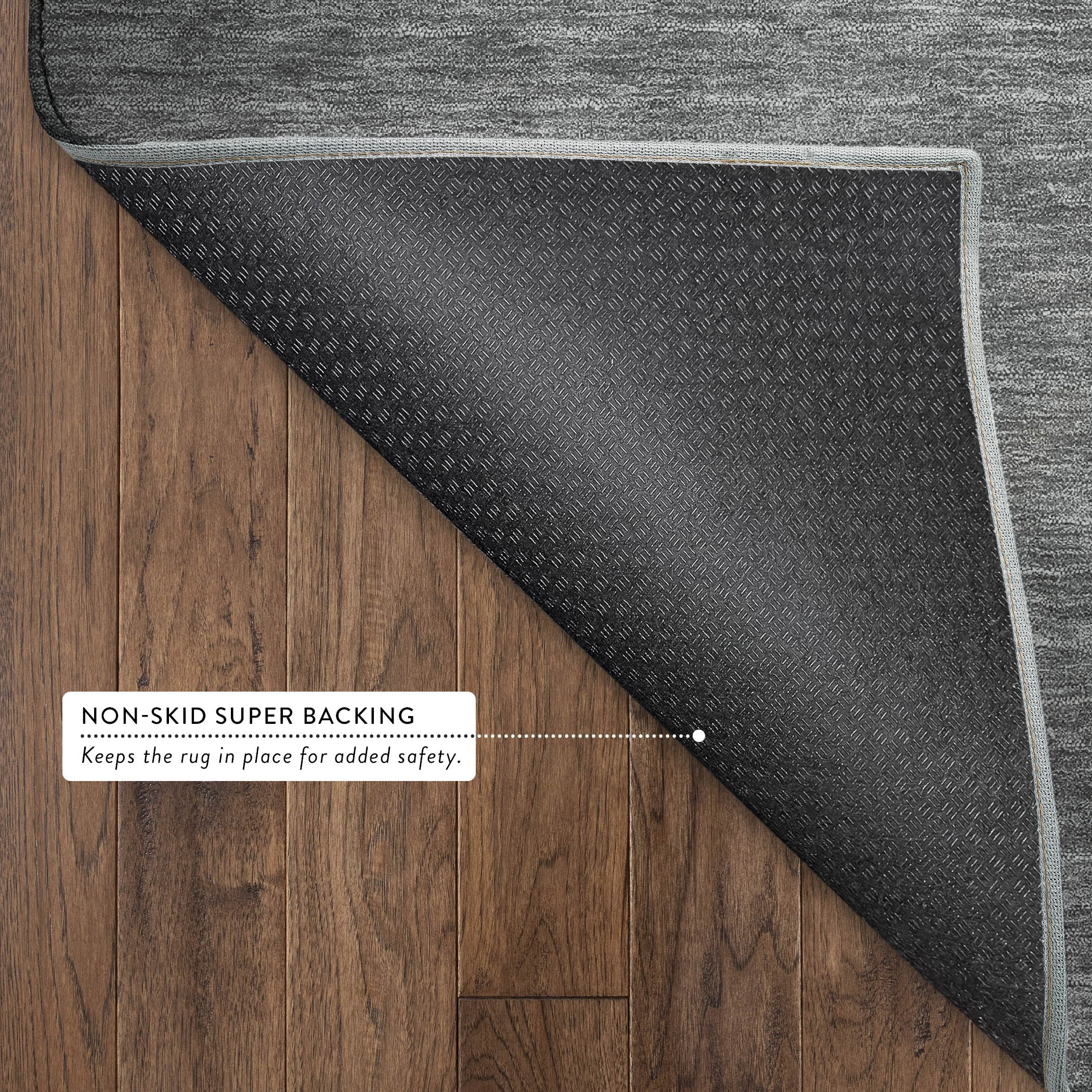 Antigua Machine Washable Transitional Granite Gray Rug 1'8" x 2'6" #shape_Rectangle