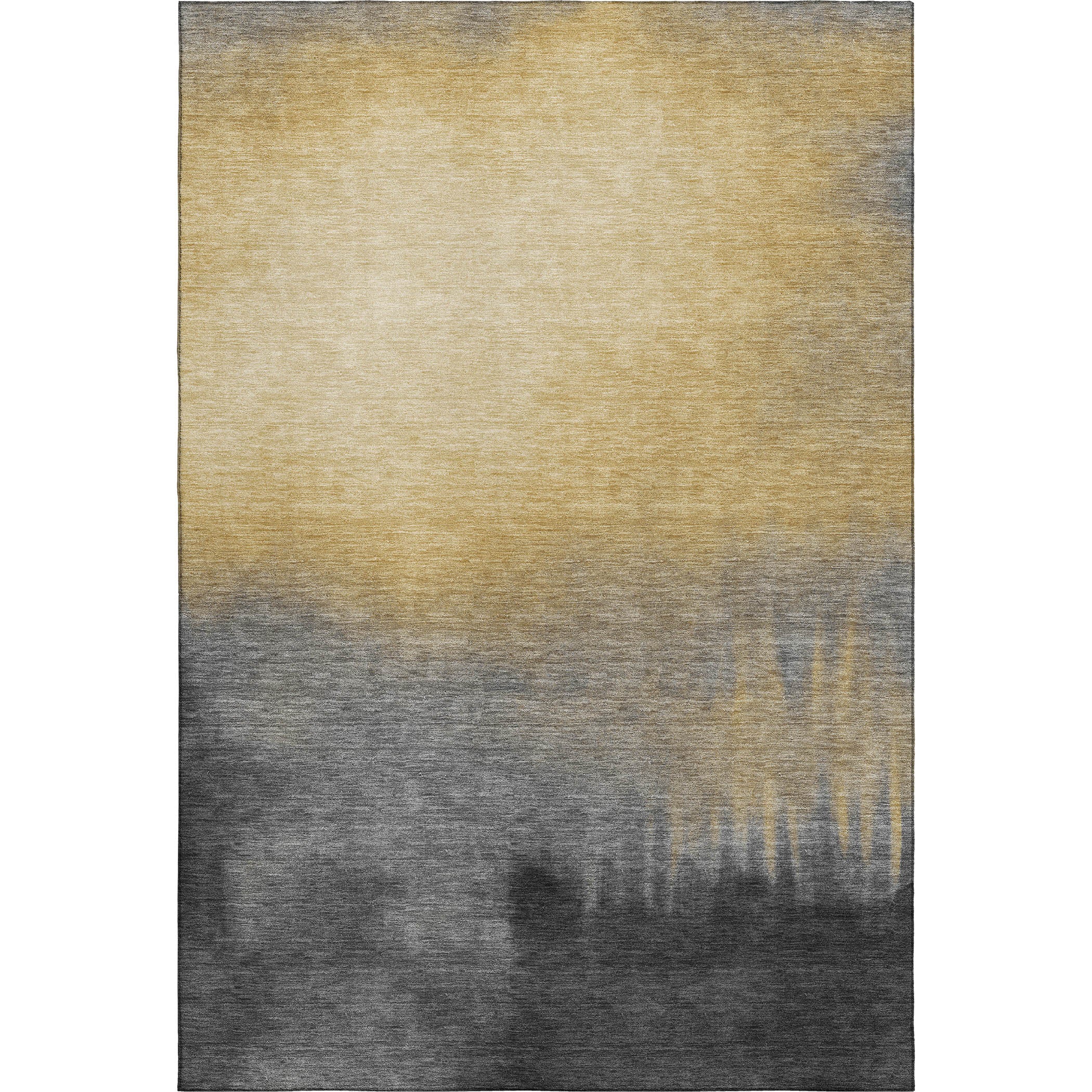 Antigua Machine Washable Transitional Granite Gray Rug 3' x 5' #shape_Rectangle