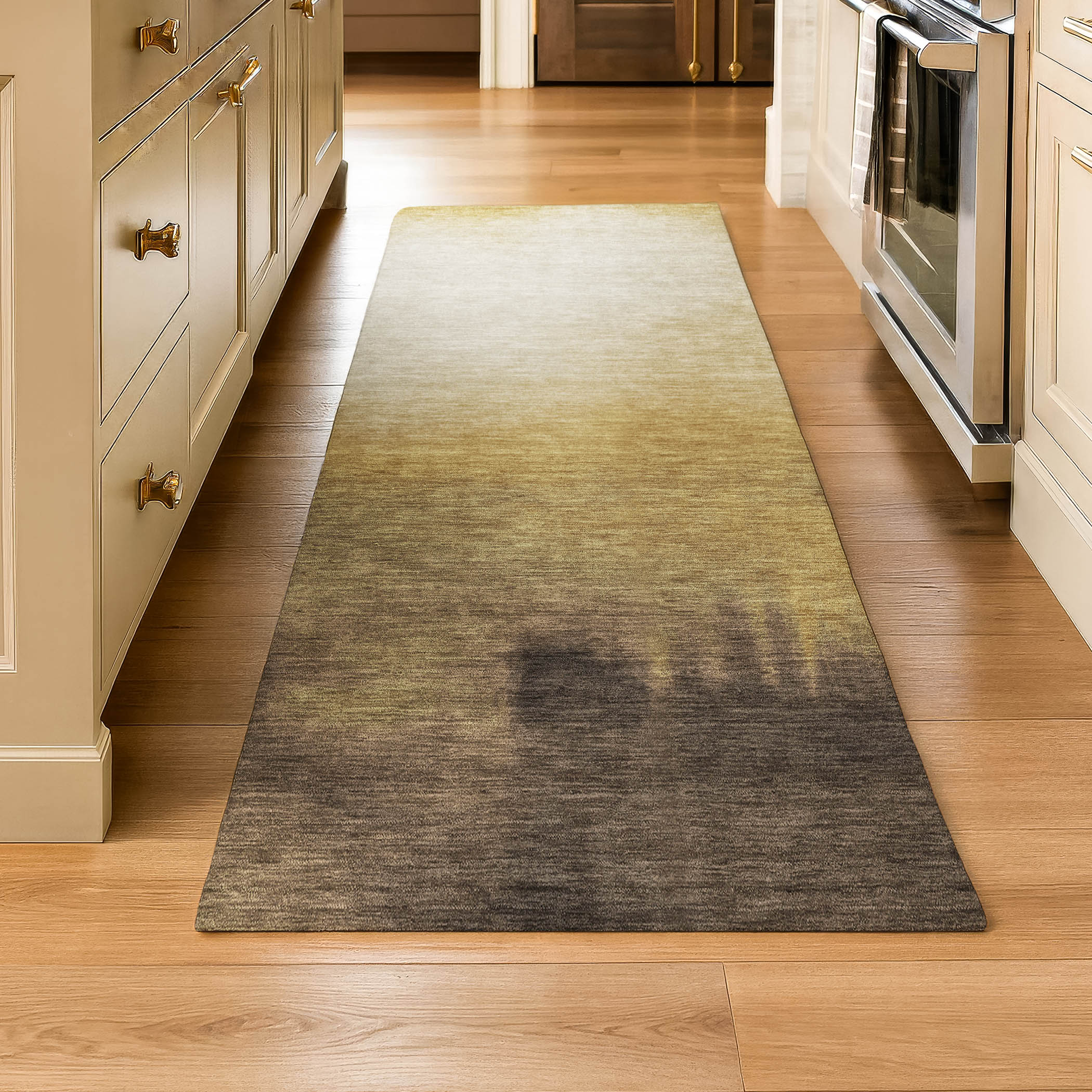 Antigua Machine Washable Transitional Honey Gold Rug 2'3" x 7'6" #shape_Runner