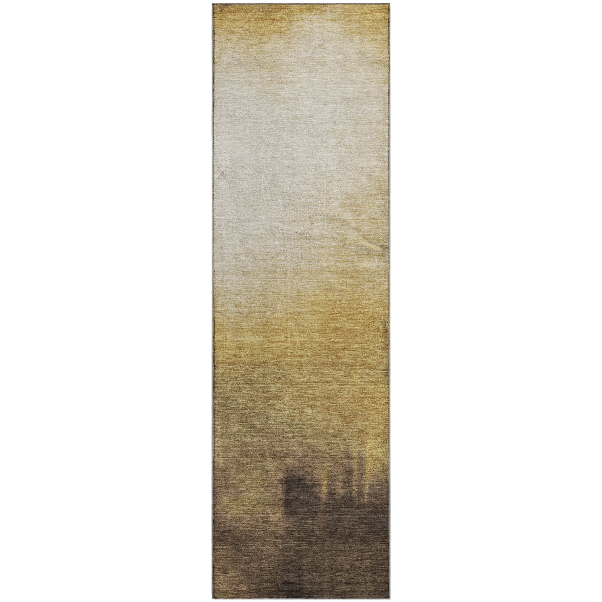 Antigua Machine Washable Transitional Honey Gold Rug 2'3" x 7'6" #shape_Runner