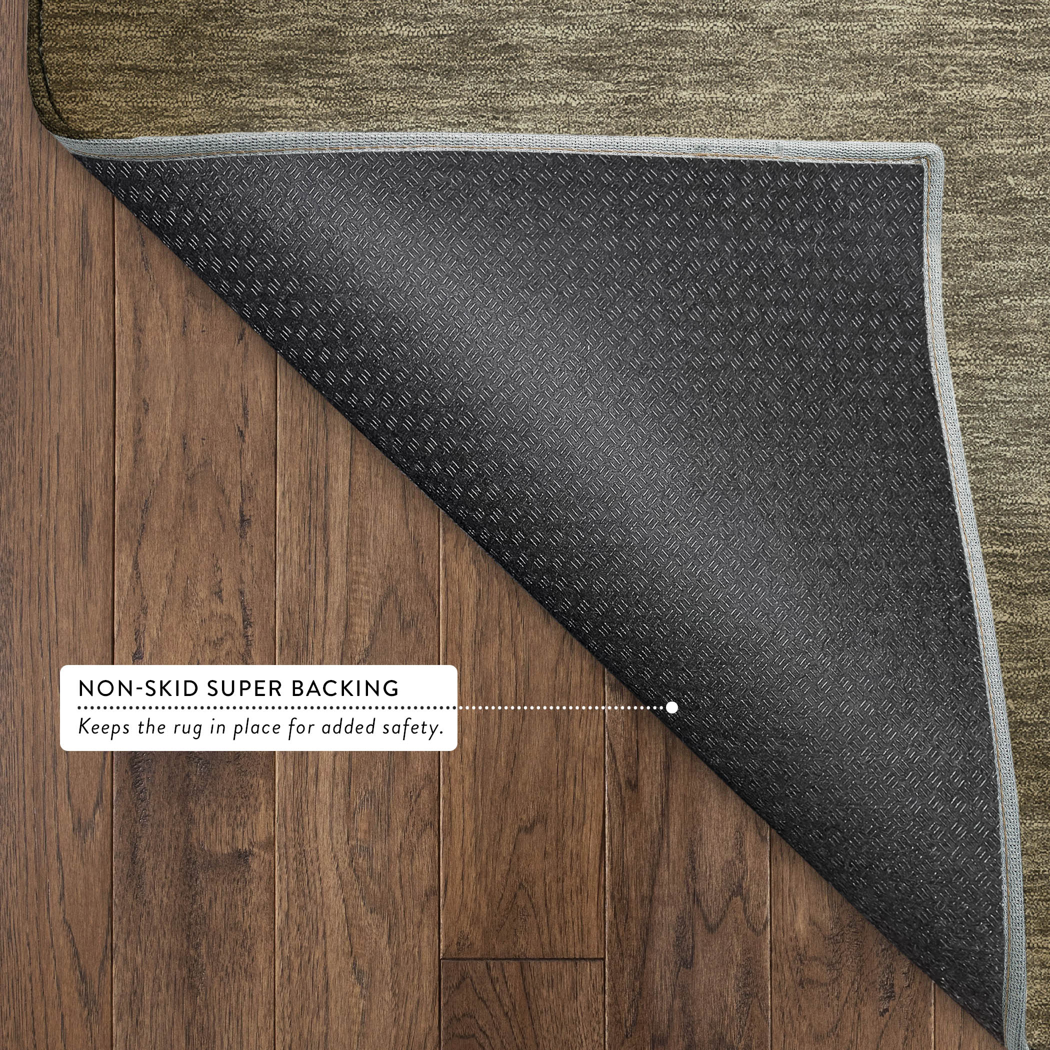 Antigua Machine Washable Transitional Khaki Brown Rug 1'8" x 2'6" #shape_Rectangle