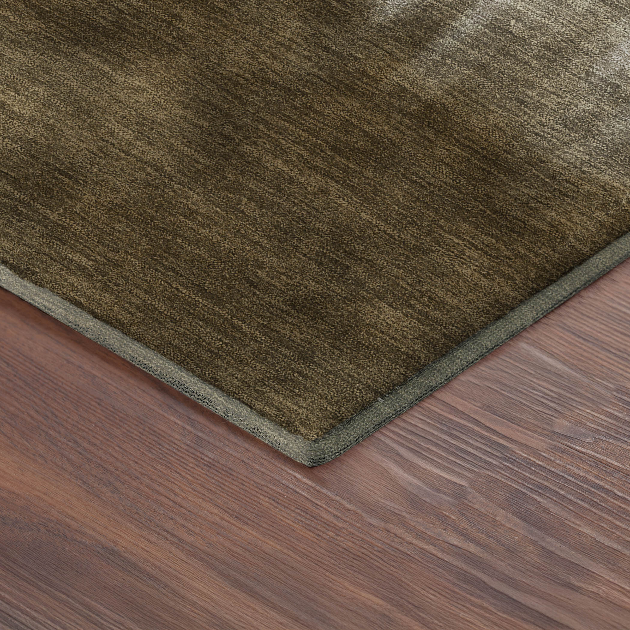 Antigua Machine Washable Transitional Khaki Brown Rug 1'8" x 2'6" #shape_Rectangle