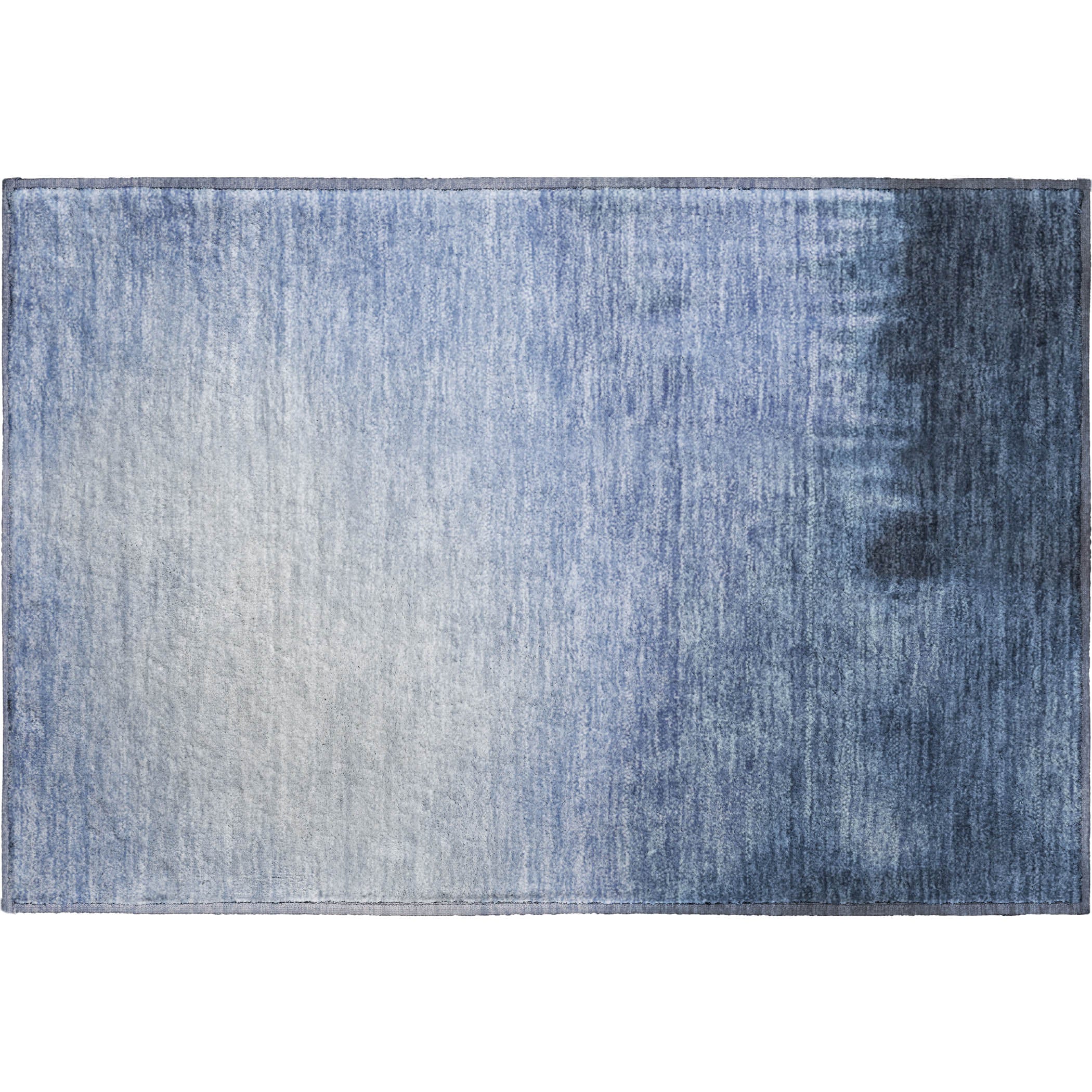Antigua Machine Washable Transitional Navy Blue Rug 1'8" x 2'6" #shape_Rectangle