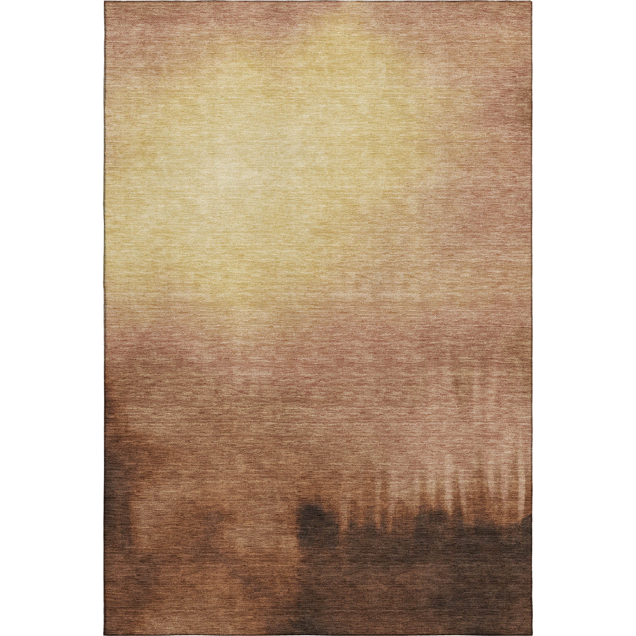 Antigua Machine Washable Transitional Rust Orange Rug 3' x 5' #shape_Rectangle
