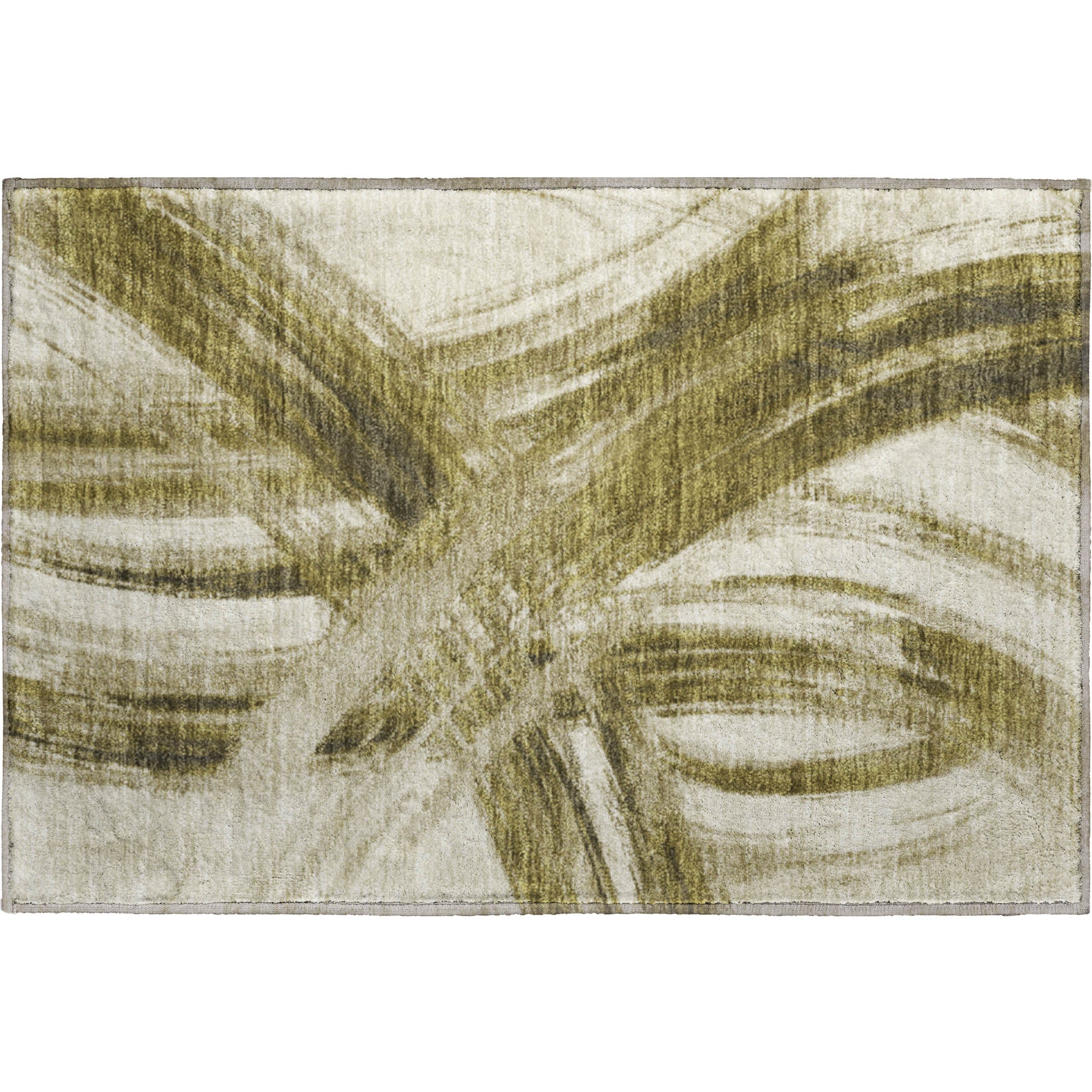 Seville Machine Washable Transitional Khaki Brown Rug 1'8" x 2'6" #shape_Rectangle