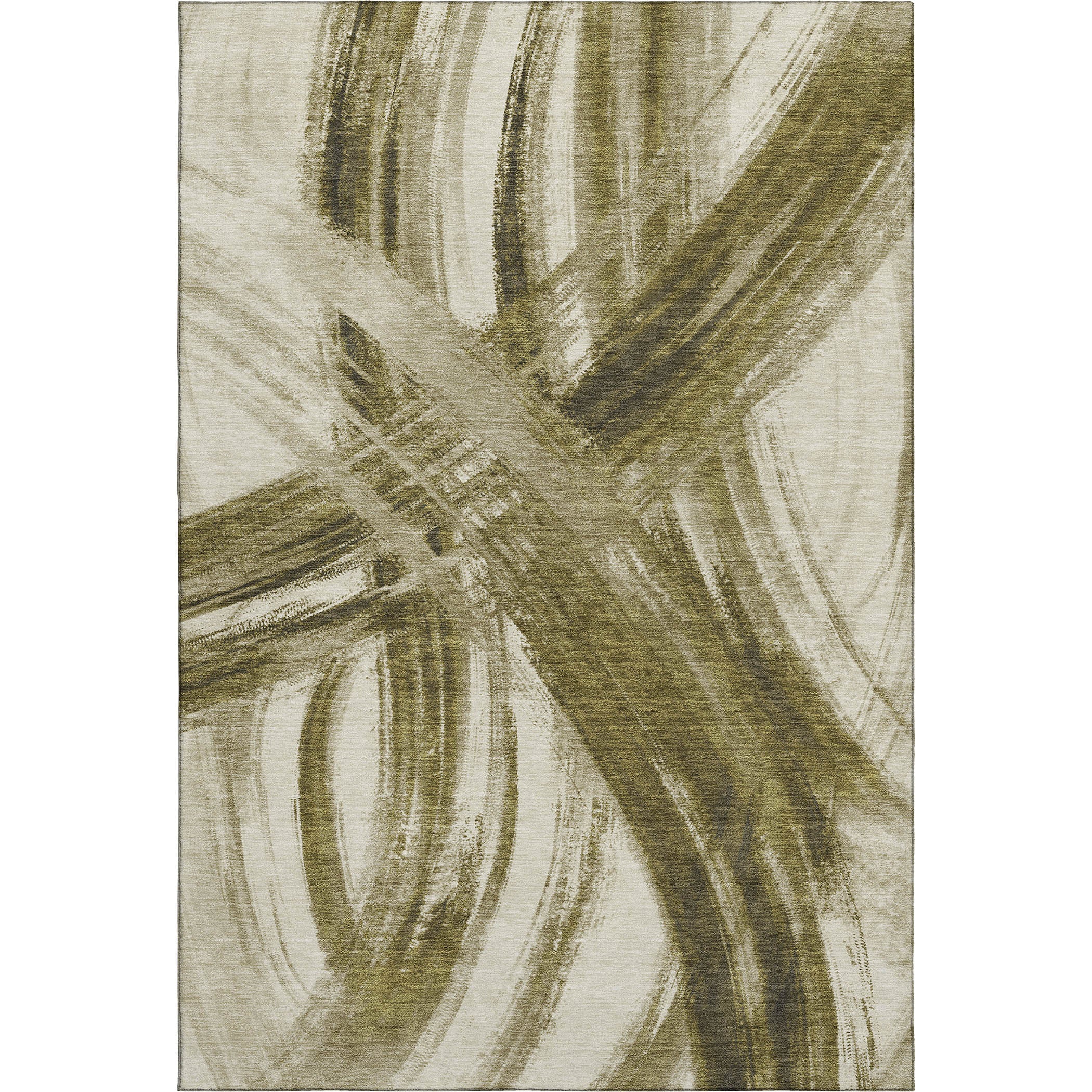 Seville Machine Washable Transitional Khaki Brown Rug 3' x 5' #shape_Rectangle