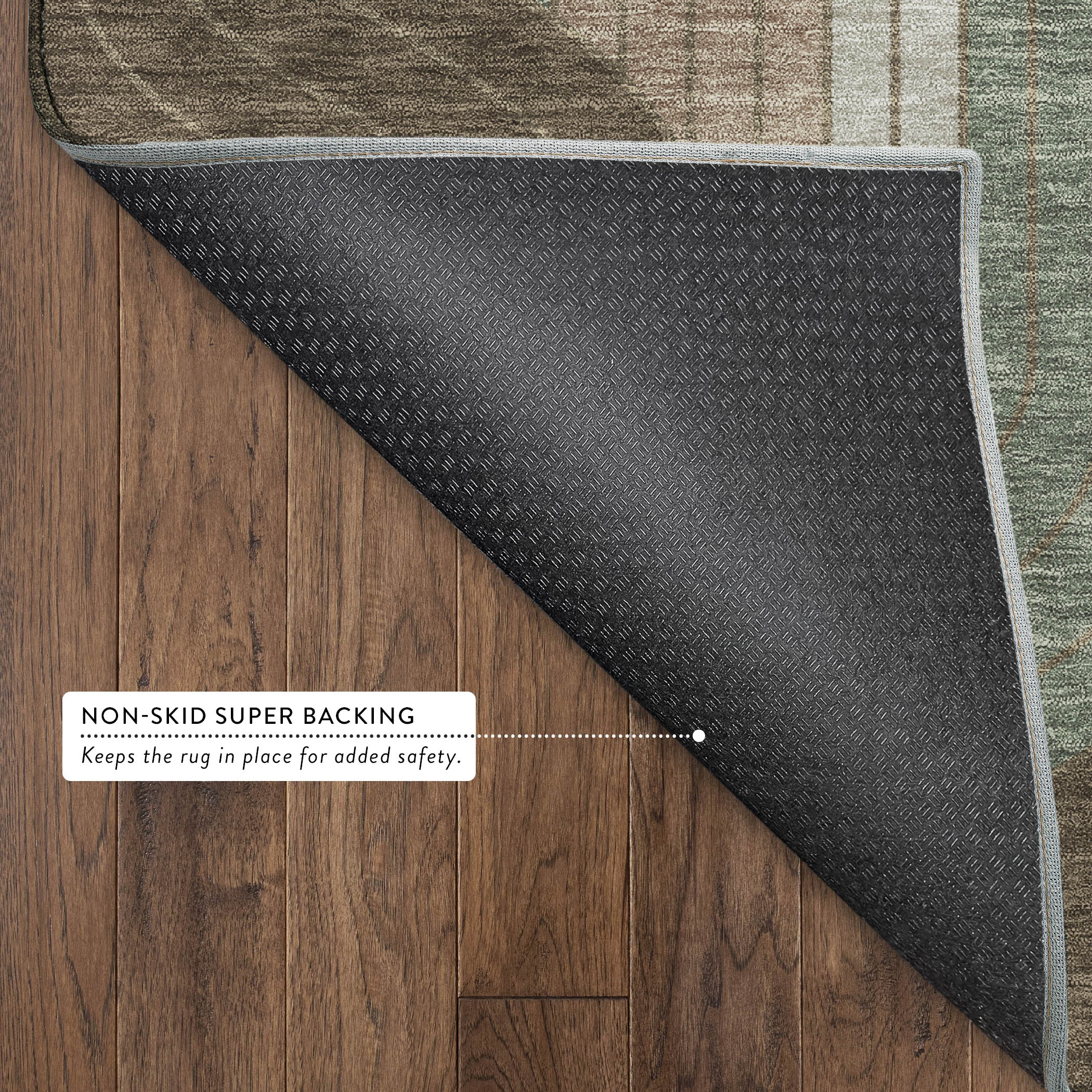 Mdina Machine Washable Transitional Chocolate Brown Rug 1'8" x 2'6" #shape_Rectangle