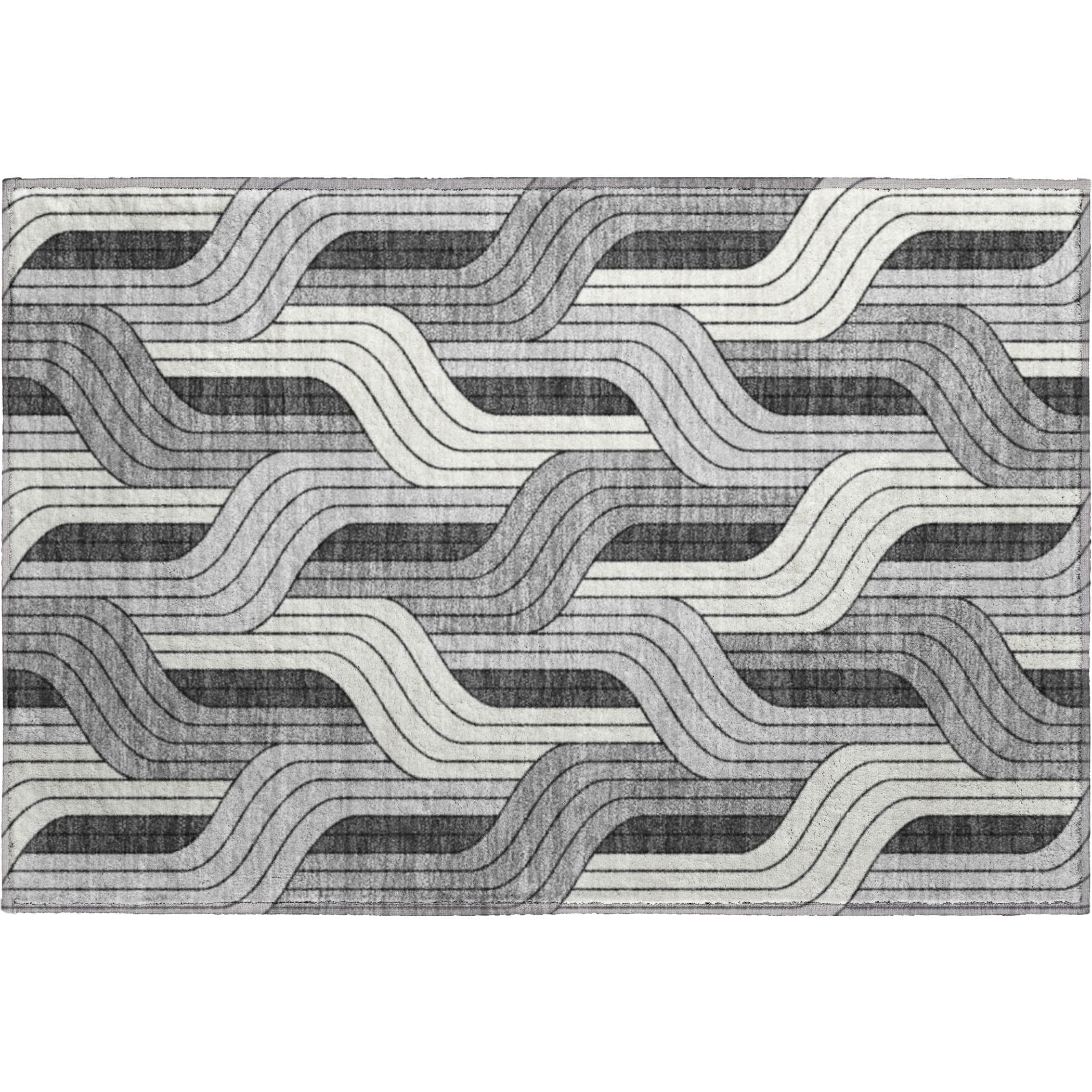 Mdina Machine Washable Transitional Ivory Rug 1'8" x 2'6" #shape_Rectangle