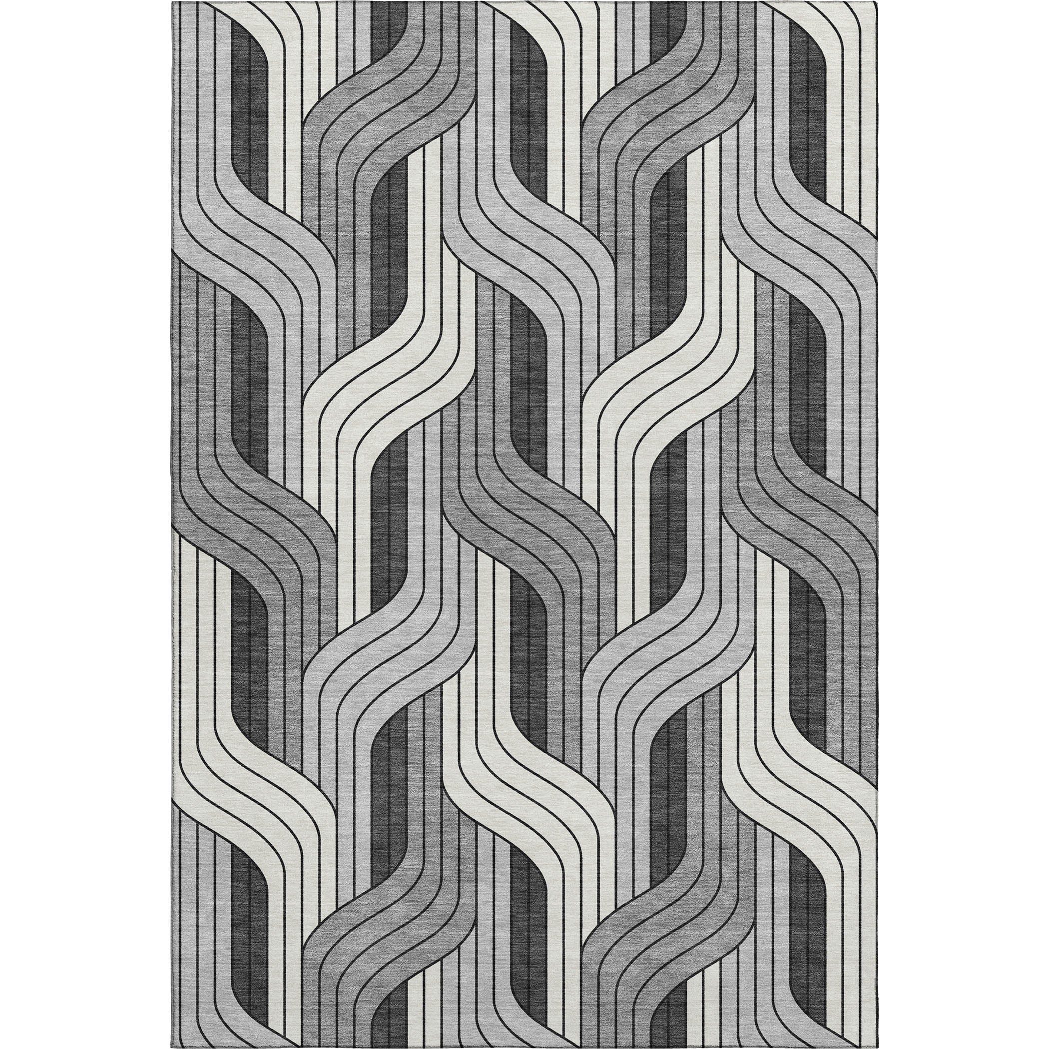Mdina Machine Washable Transitional Ivory Rug 3' x 5' #shape_Rectangle