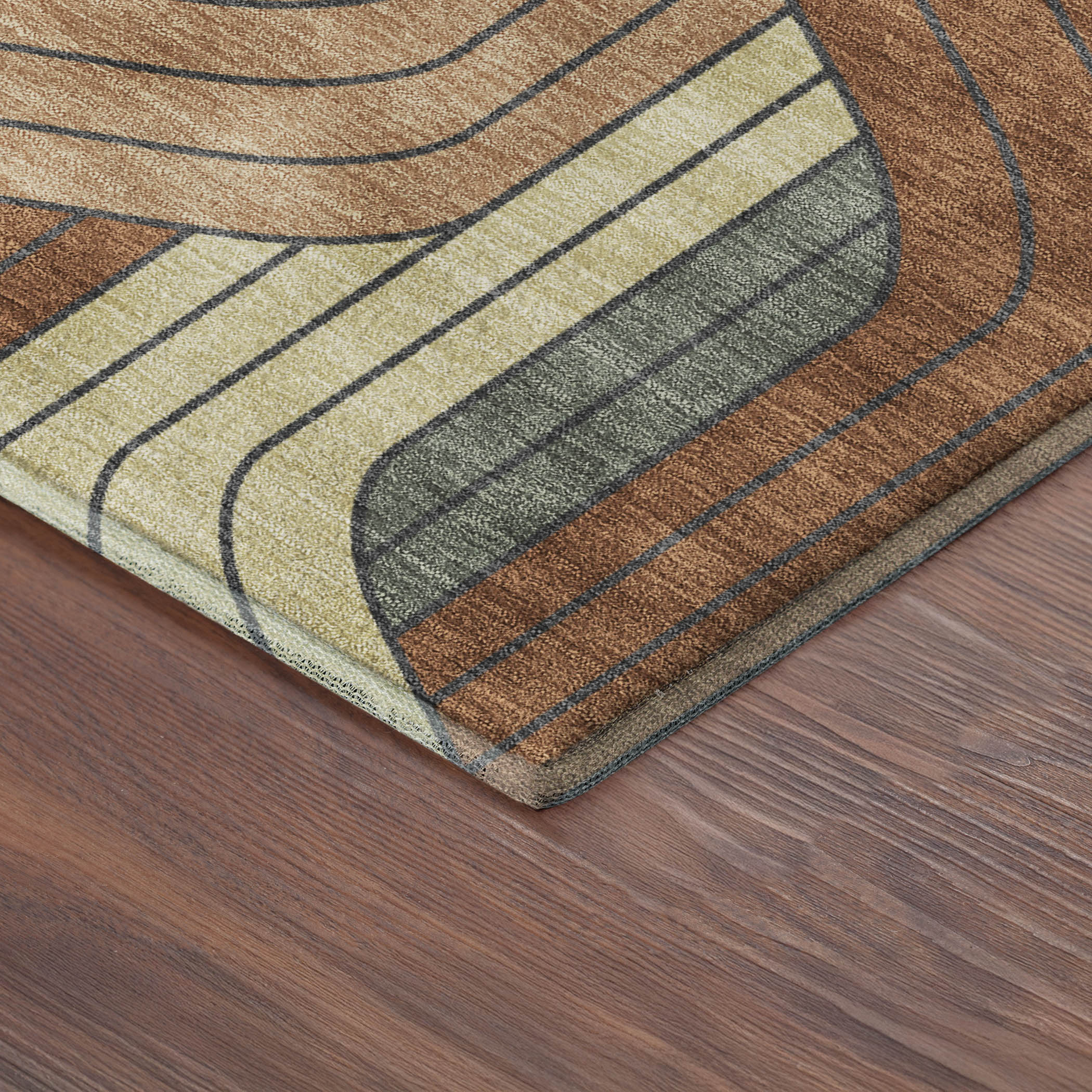 Mdina Machine Washable Transitional Paprika Orange Rug 1'8" x 2'6" #shape_Rectangle