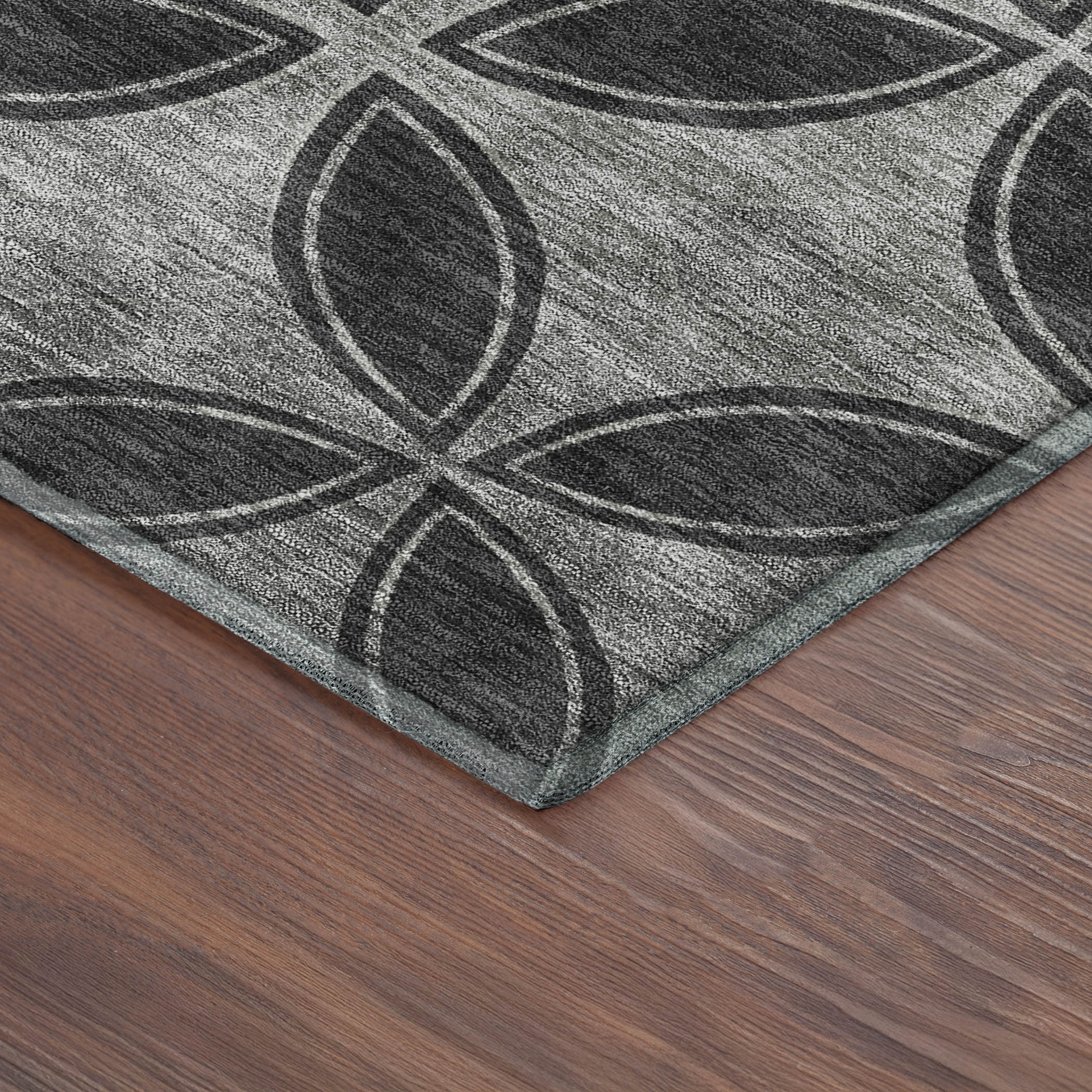 Chiang Mai Machine Washable Transitional Black Rug 1'8" x 2'6" #shape_Rectangle