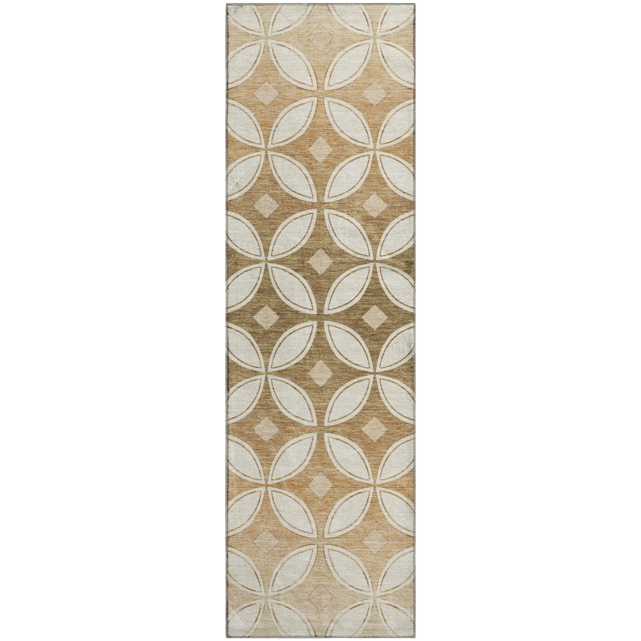 Chiang Mai Machine Washable Transitional Copper Orange Rug 2'3" x 7'6" #shape_Runner