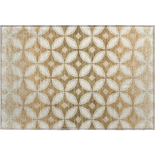 Chiang Mai Machine Washable Transitional Copper Orange Rug 1'8" x 2'6"